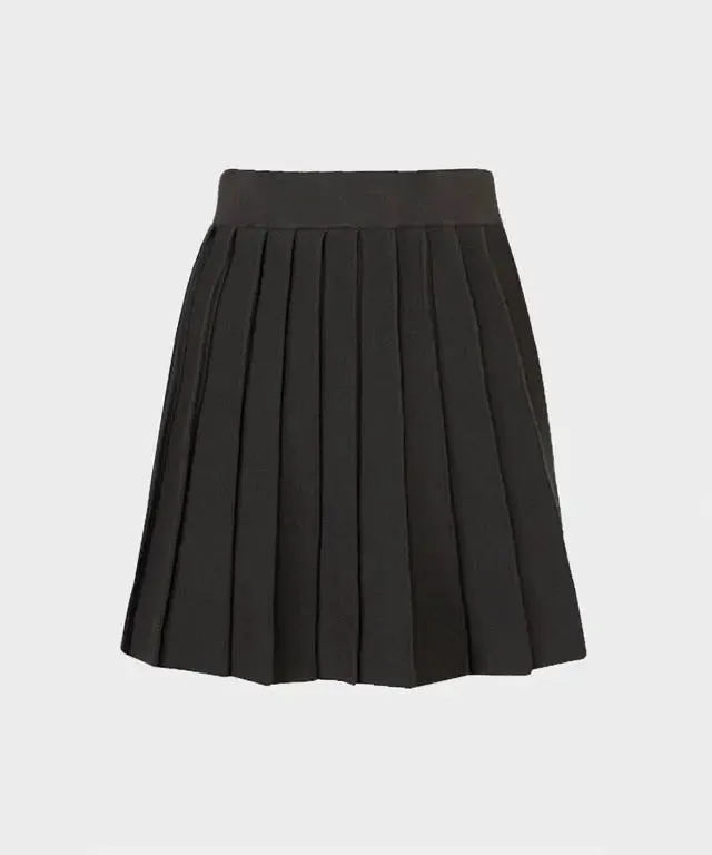 Charcoal Pleated Golf Skirt with Built-in Shorts for Women