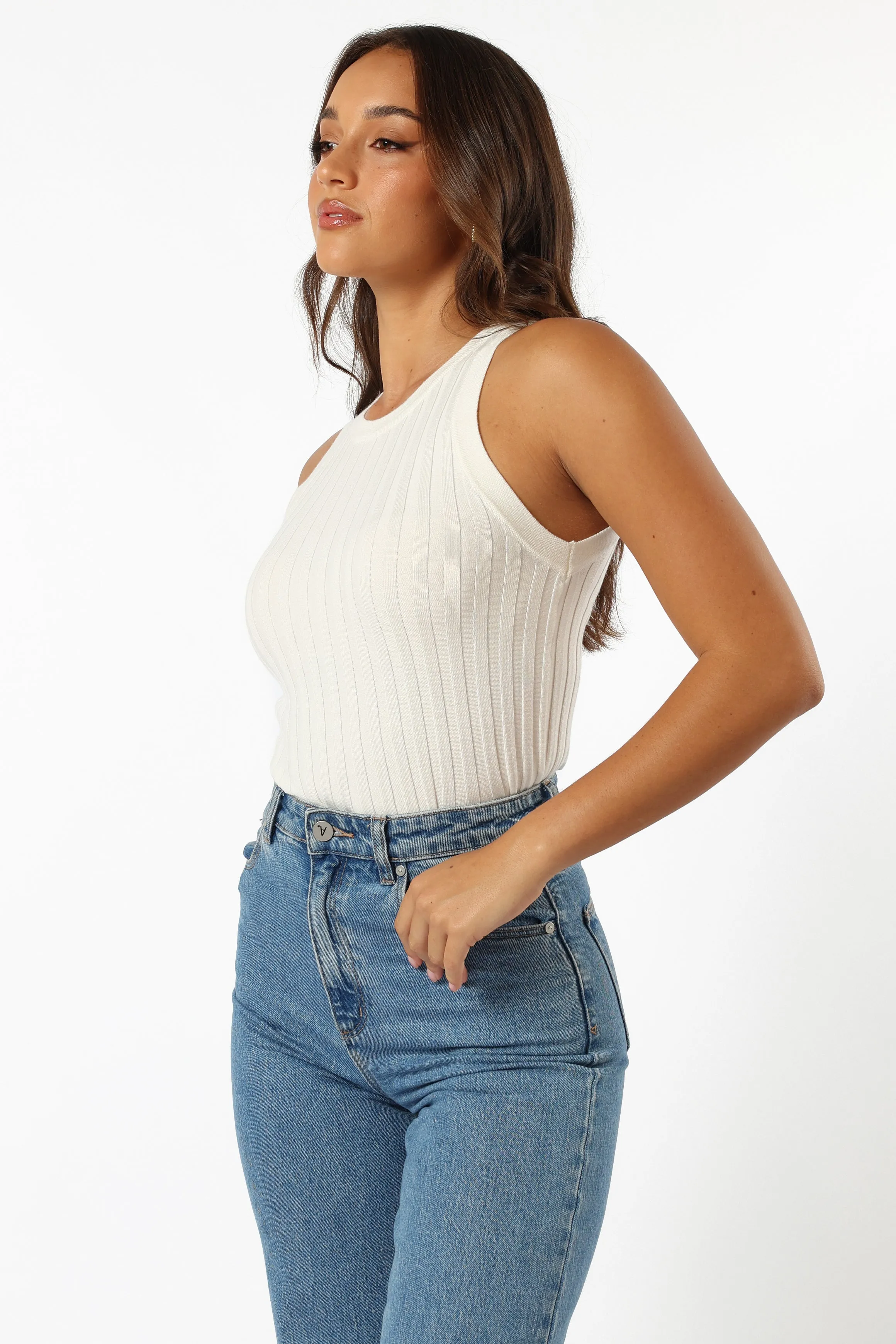 Charlie Knit Top - White