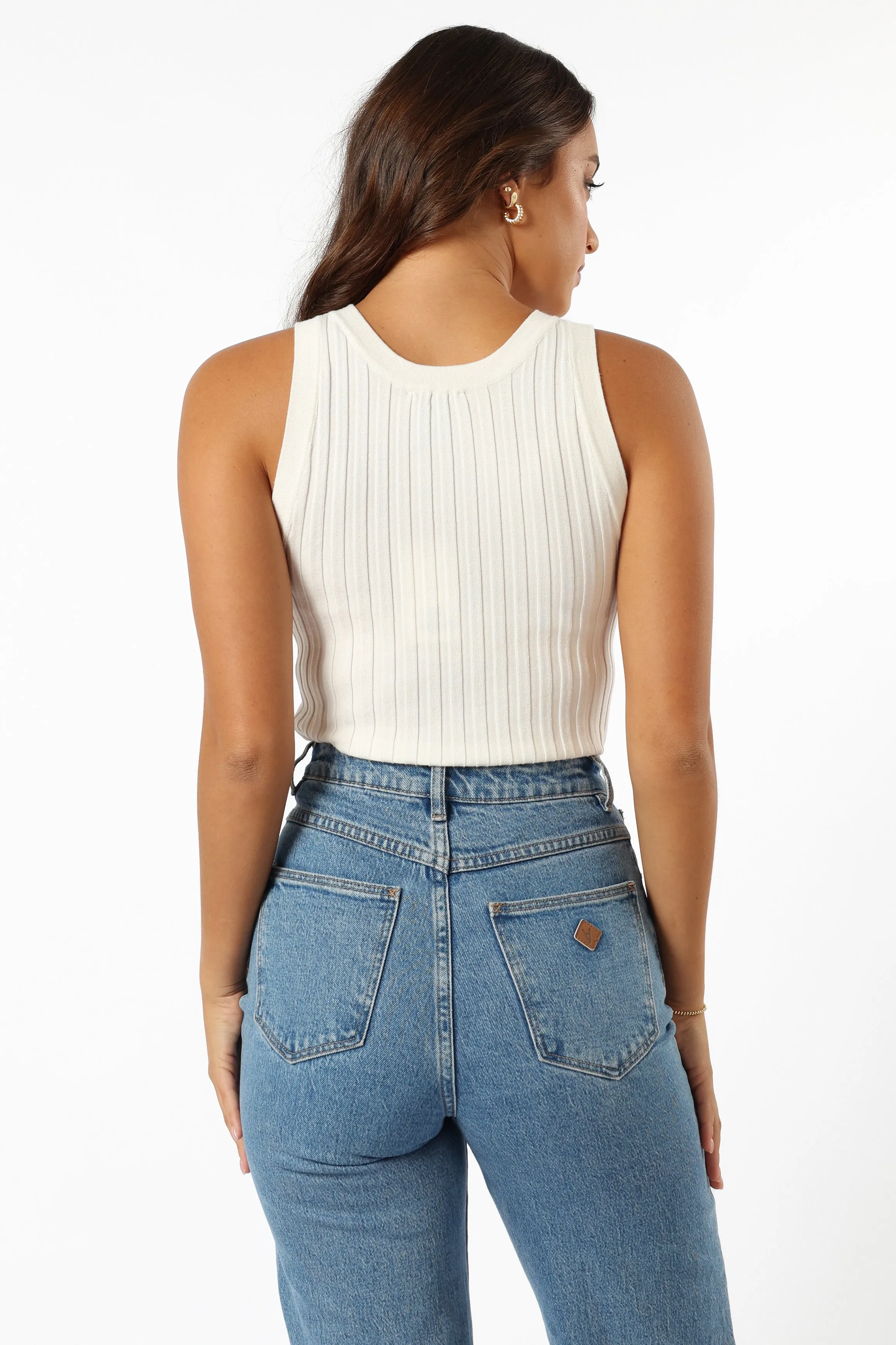 Charlie Knit Top - White