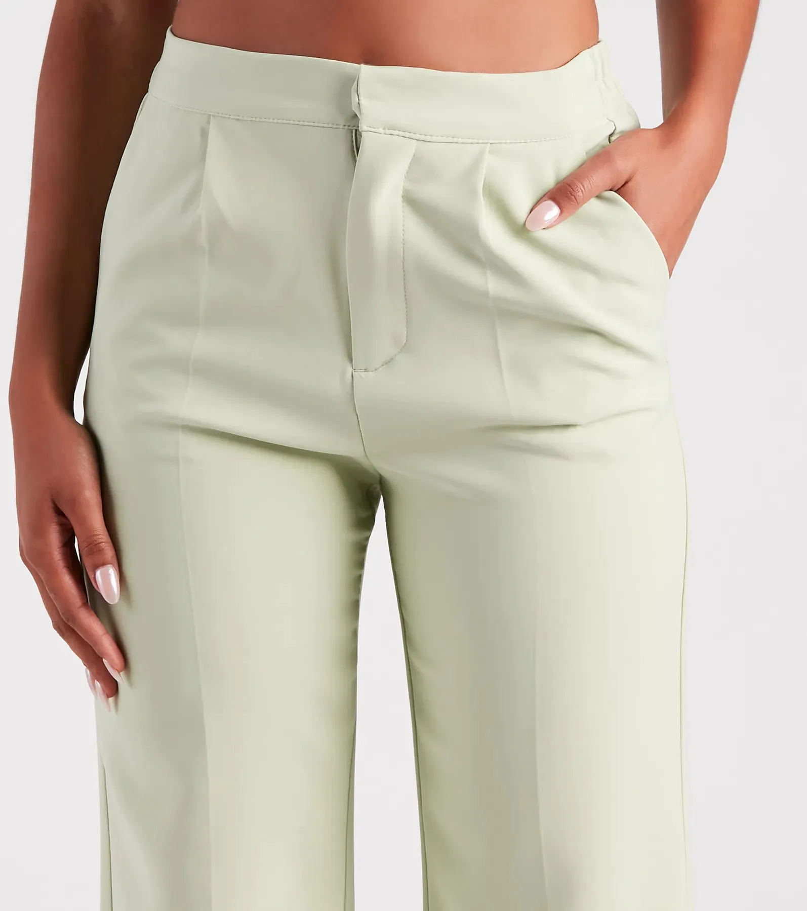 Chic Confidence Straight-Leg Trouser Pants