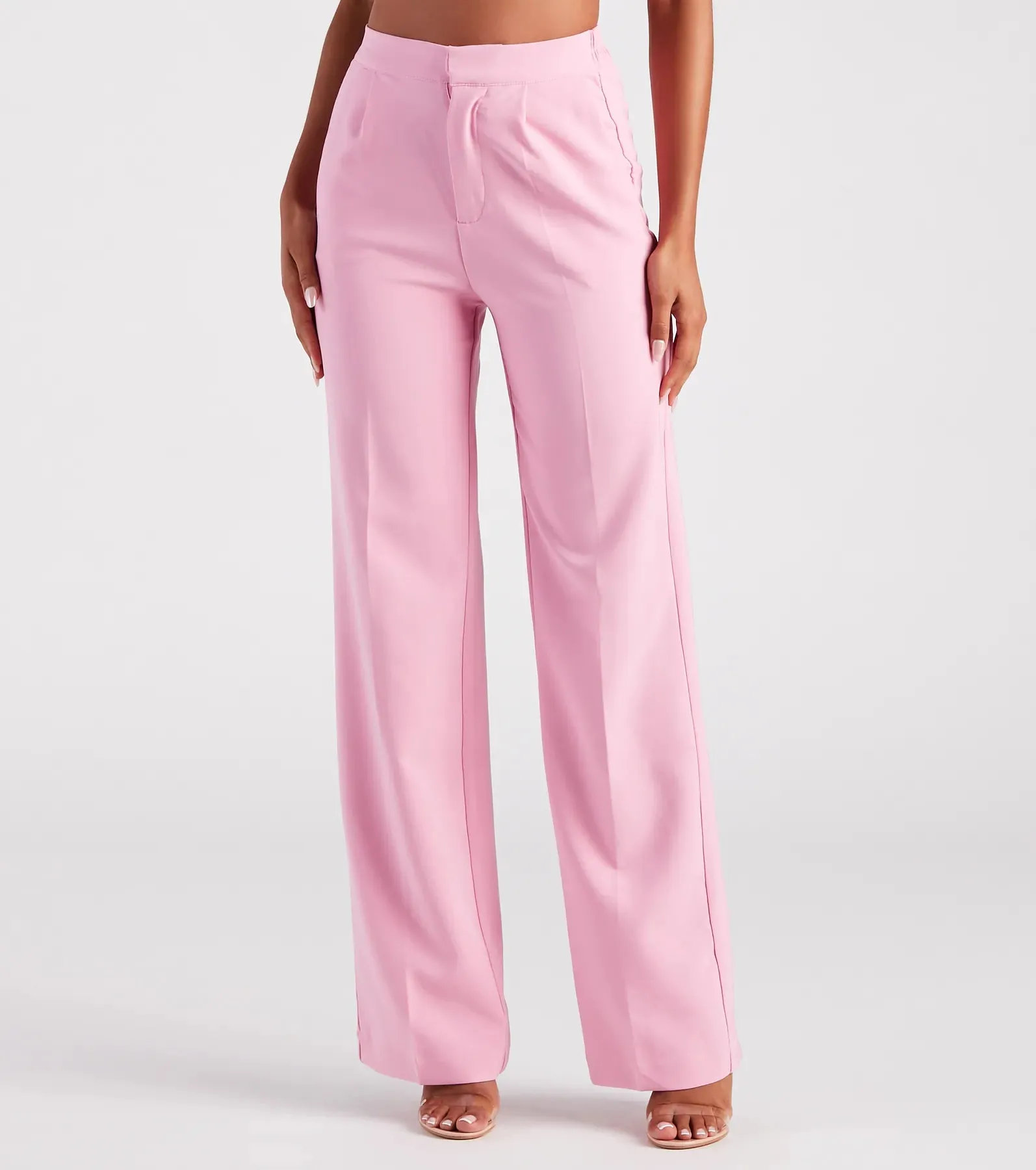 Chic Confidence Straight-Leg Trouser Pants