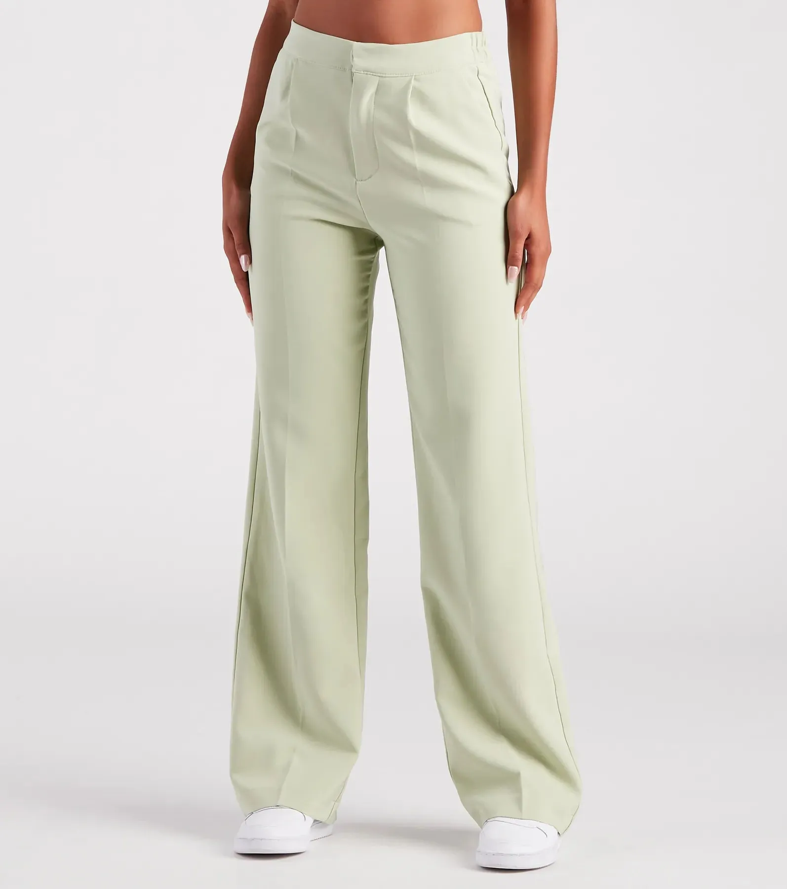 Chic Confidence Straight-Leg Trouser Pants