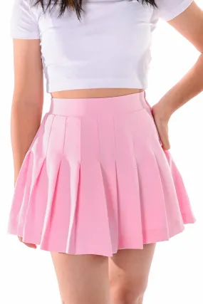 Claire Pleated Skirt - Pink