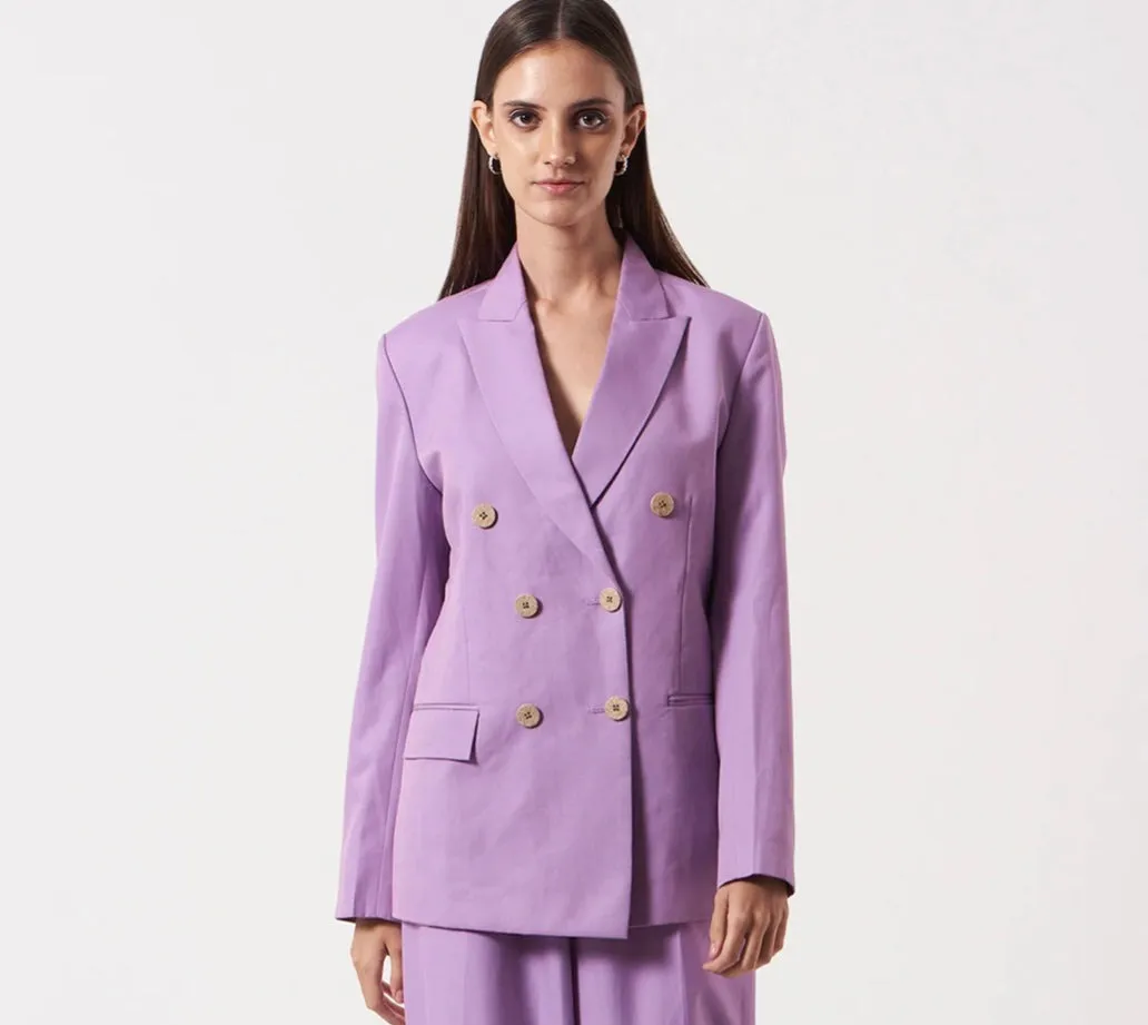 Classic Lilac Office Blazer For Women