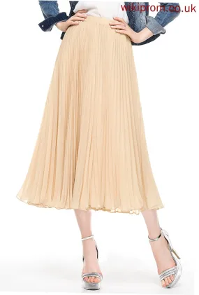 Cocktail Skirt With Cocktail Dresses Pleated A-Line/Princess Tea-Length Jordyn Chiffon