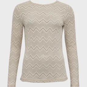 Costa Mani Sand Zig Zag Blouse