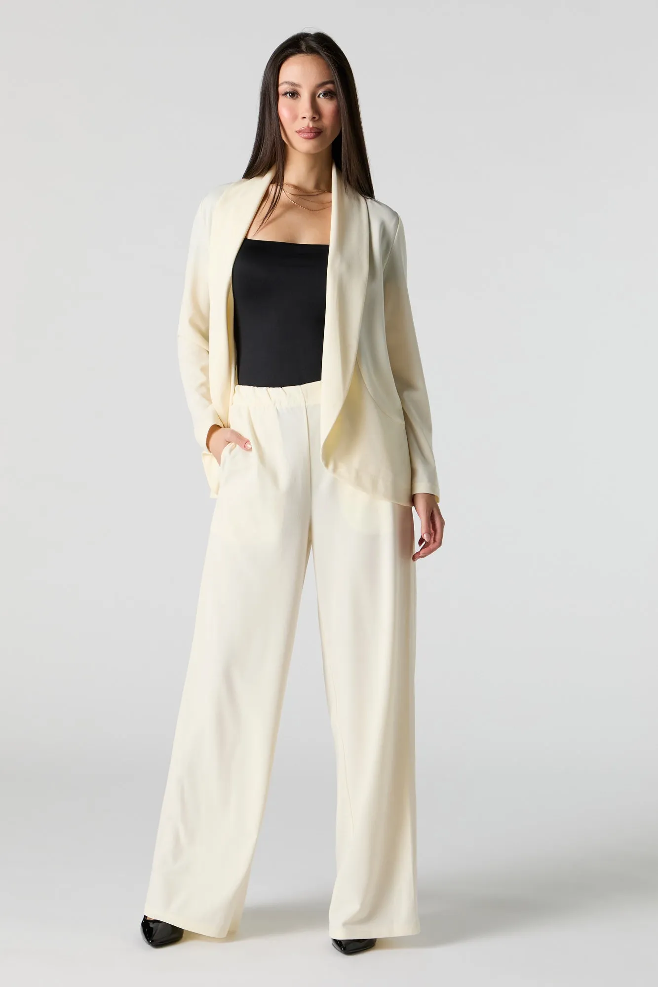 Crepe Wide Leg Dress Pant