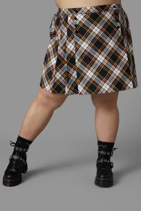 Curve Pumpkin Tartan Skirt