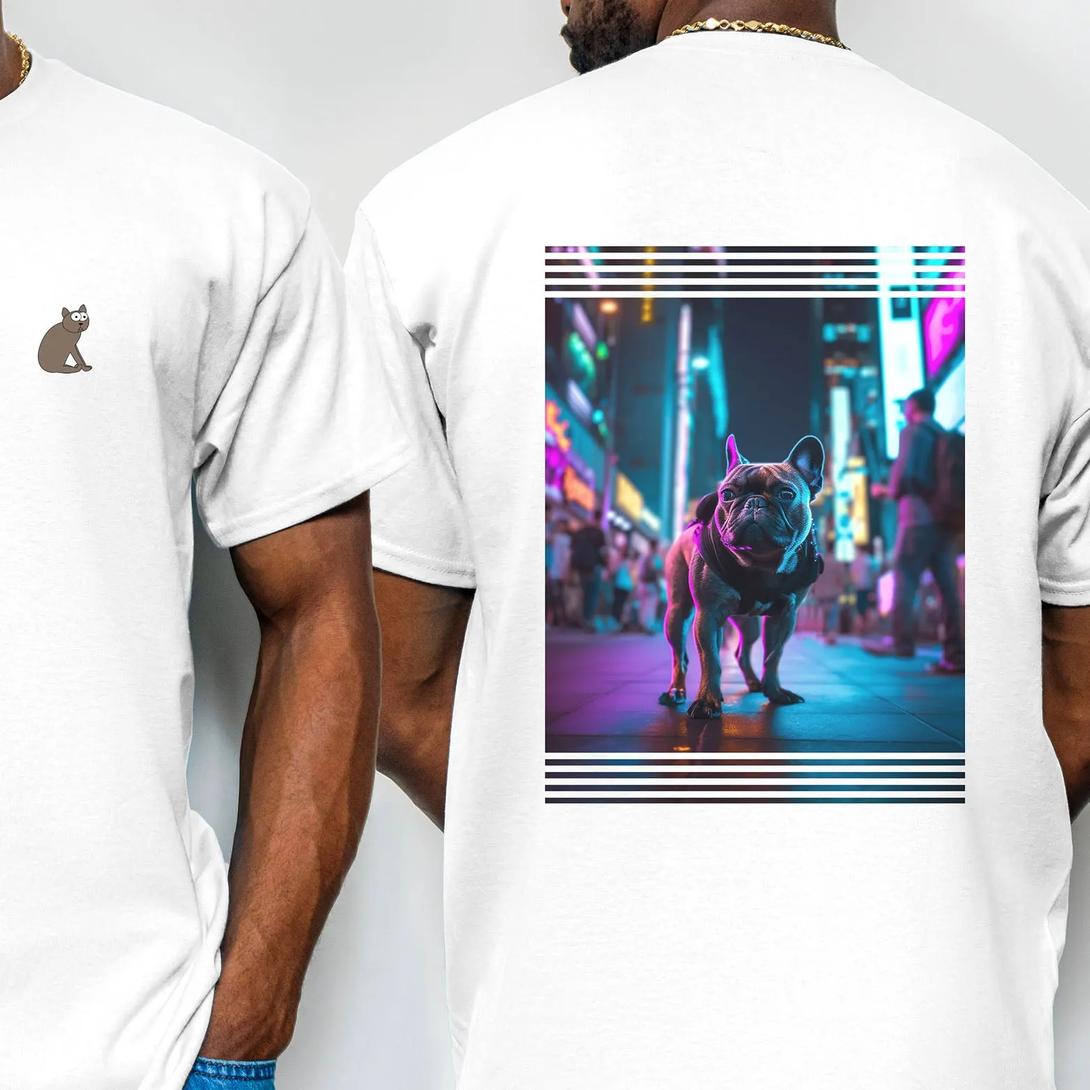 Cyberpunk Frenchie T-Shirt | Französische Bulldogge T-Shirt