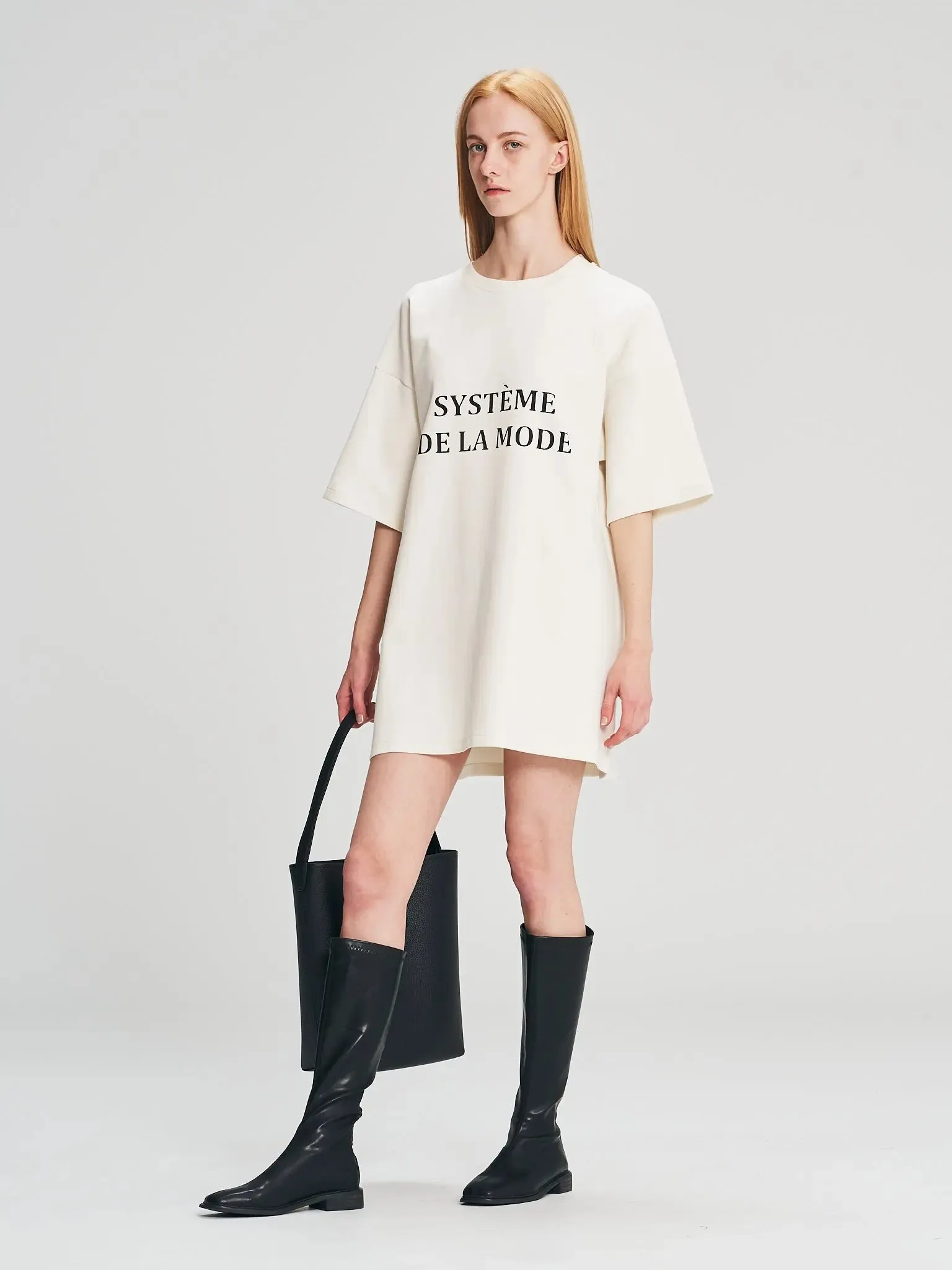 D5392 Oversized Long T-Shirt