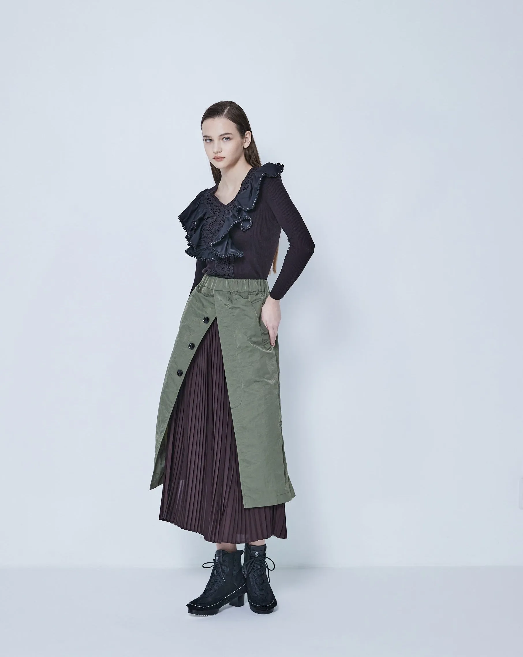 Docking Pleated Skirt