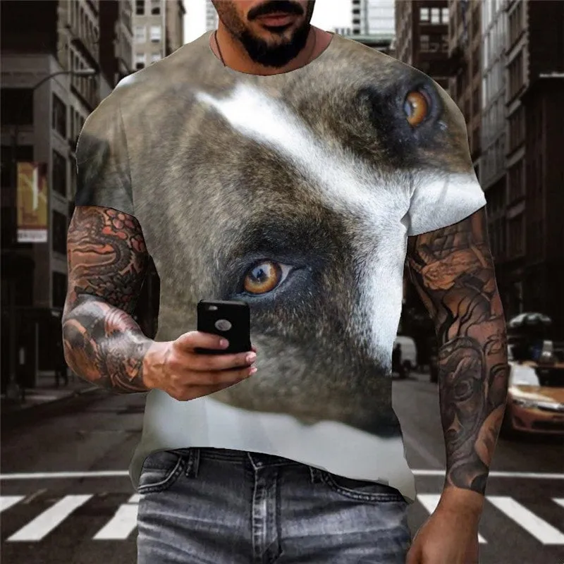 dog shirts Puppy Cute animal shirt tee male Cool art costume big Smart dogs