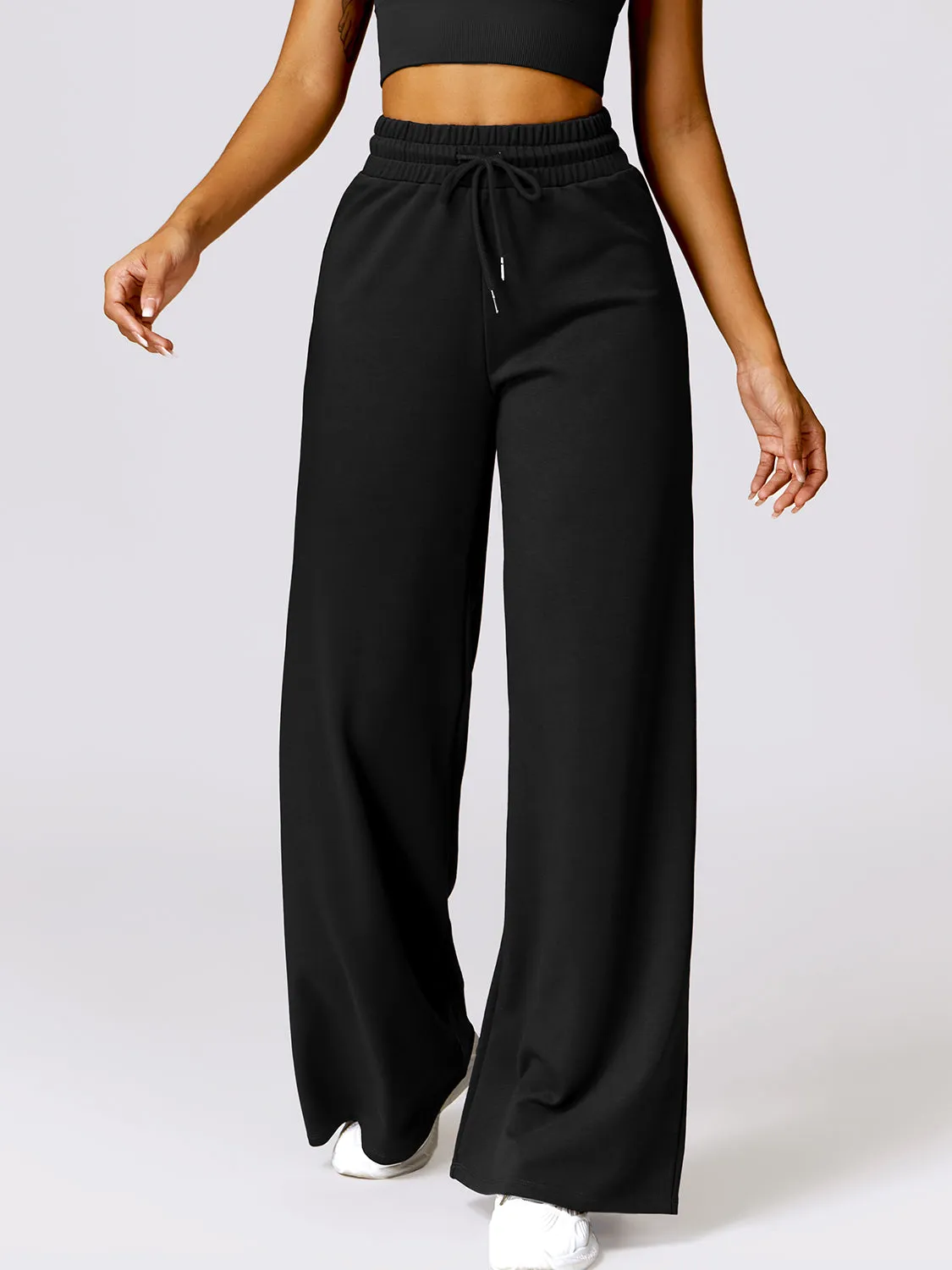 Drawstring High Waist Active Pants