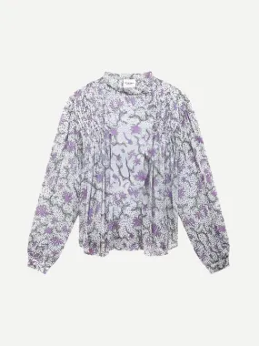 Dubna Top in Ecru/Lilac