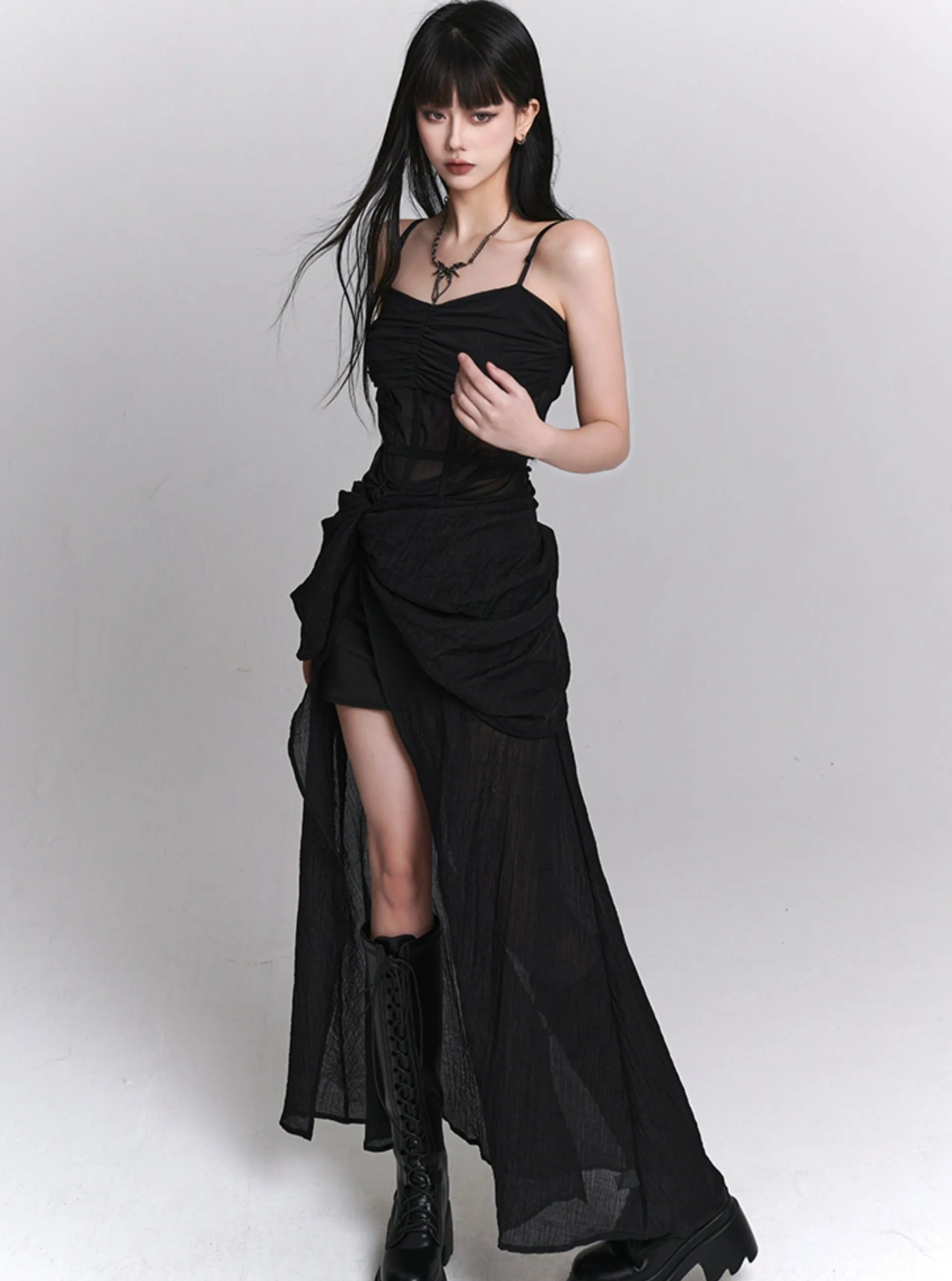 Elegant Black Slip Dress