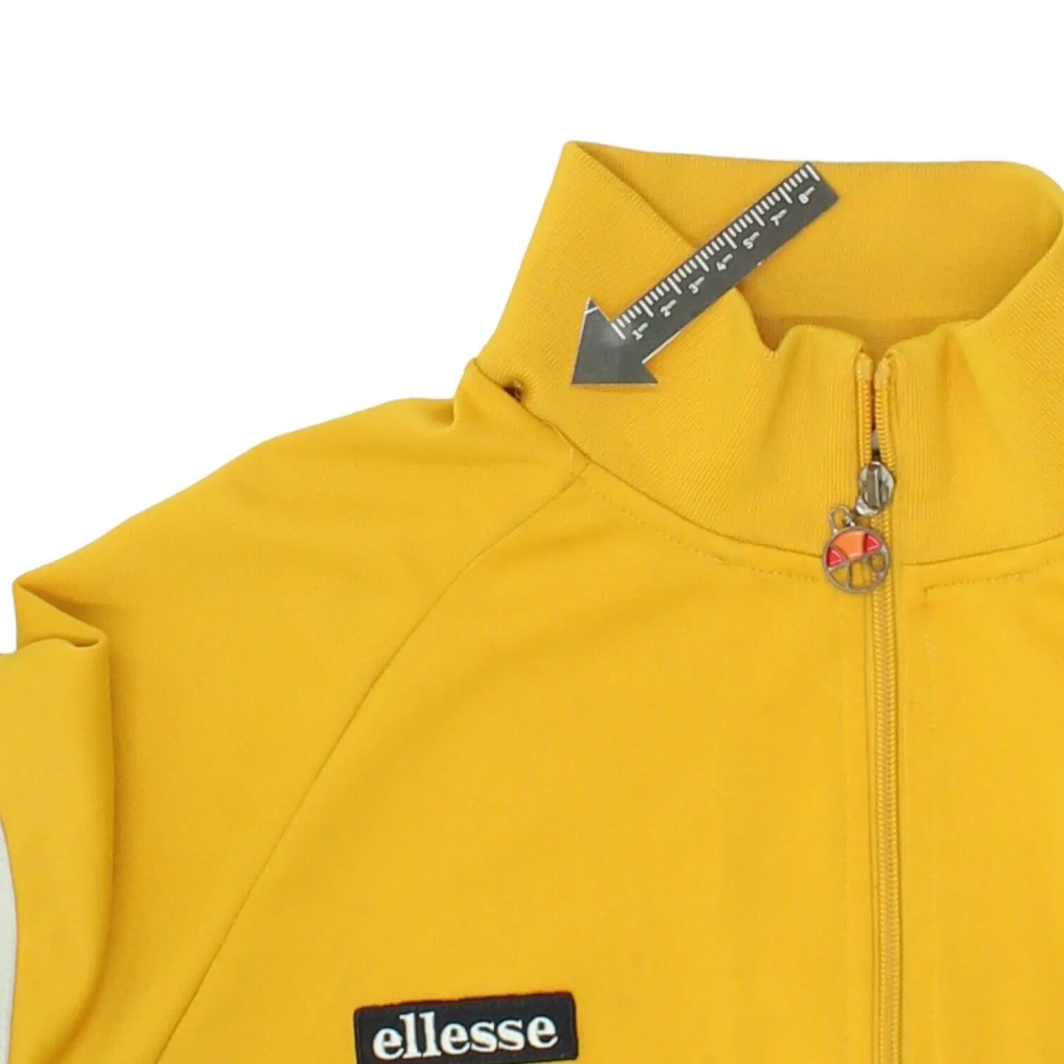 Ellesse Mens Yellow Black Track Jacket | Vintage Tracksuit Top Sportswear VTG