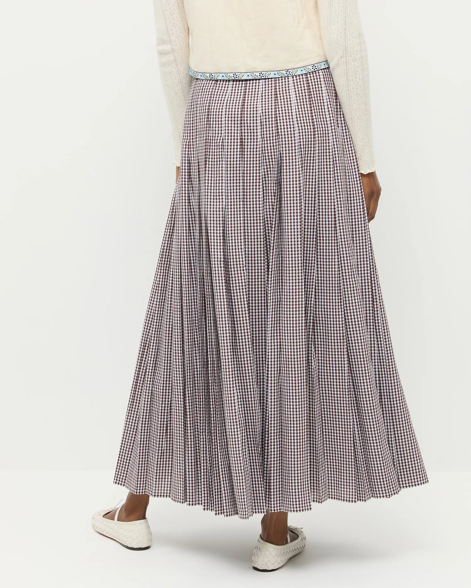 Emlyn Pleated Midi Skirt