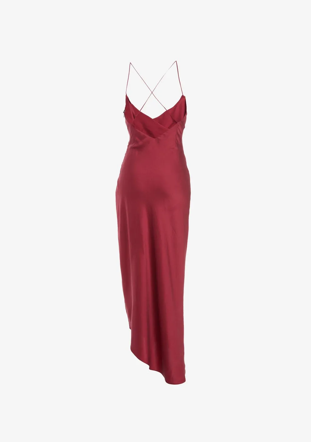 Emma Silk Dress - Burgundy