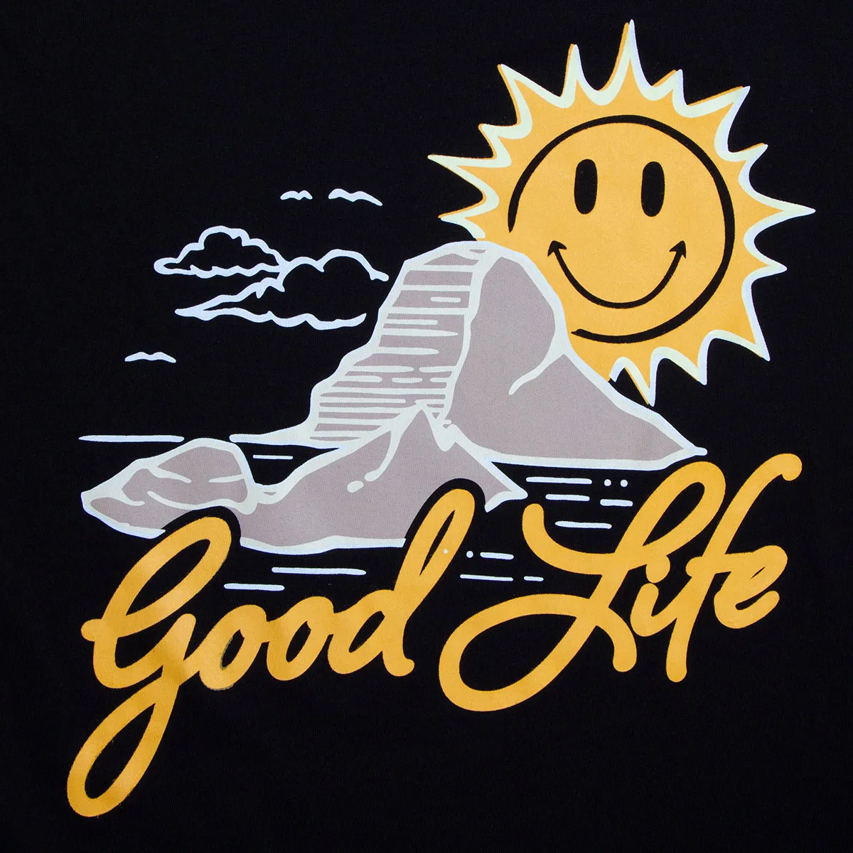 Es Vedrà Good Life Back - Tshirt - Black