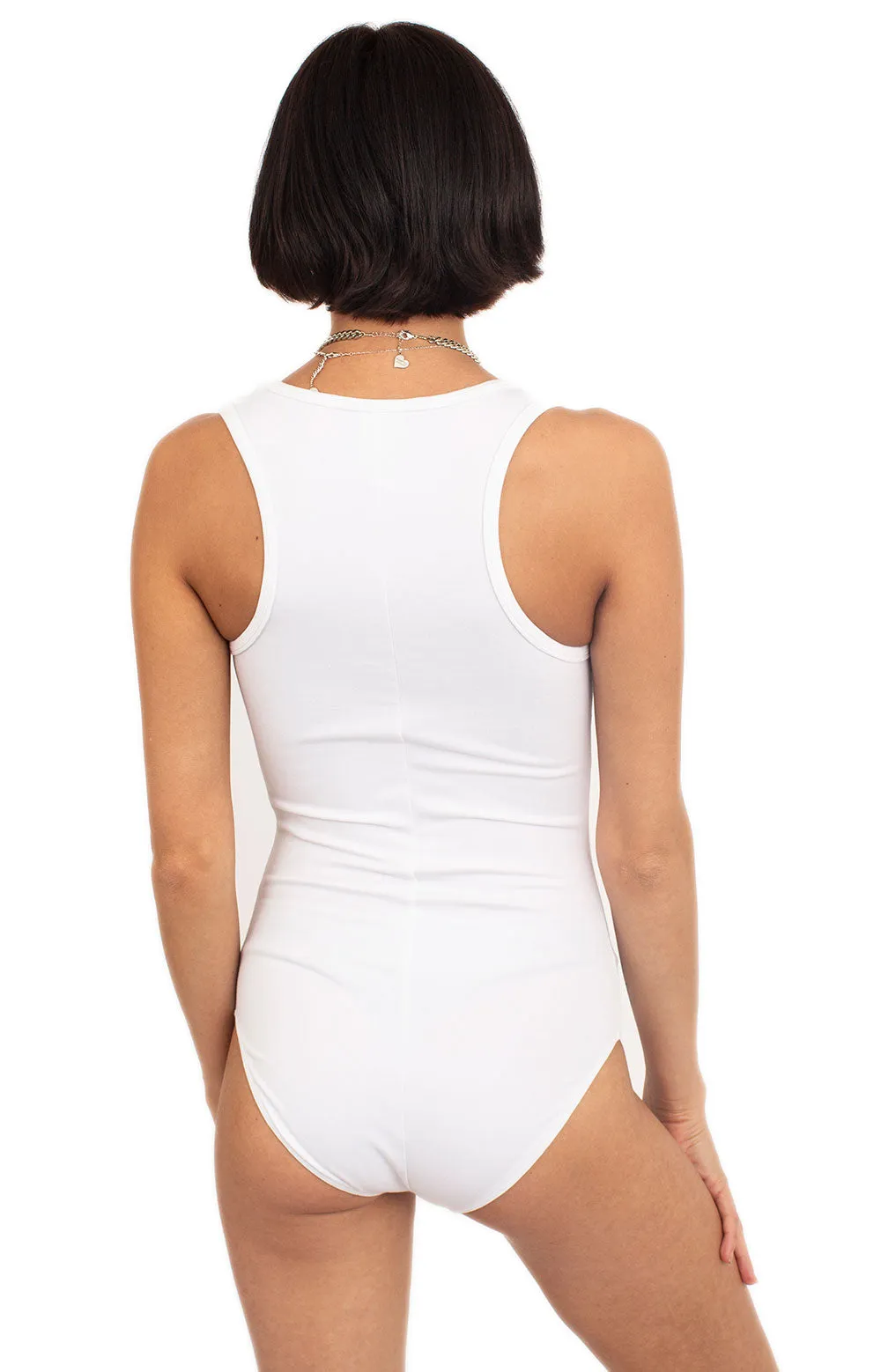 Everyday Tank Top Bodysuit - White