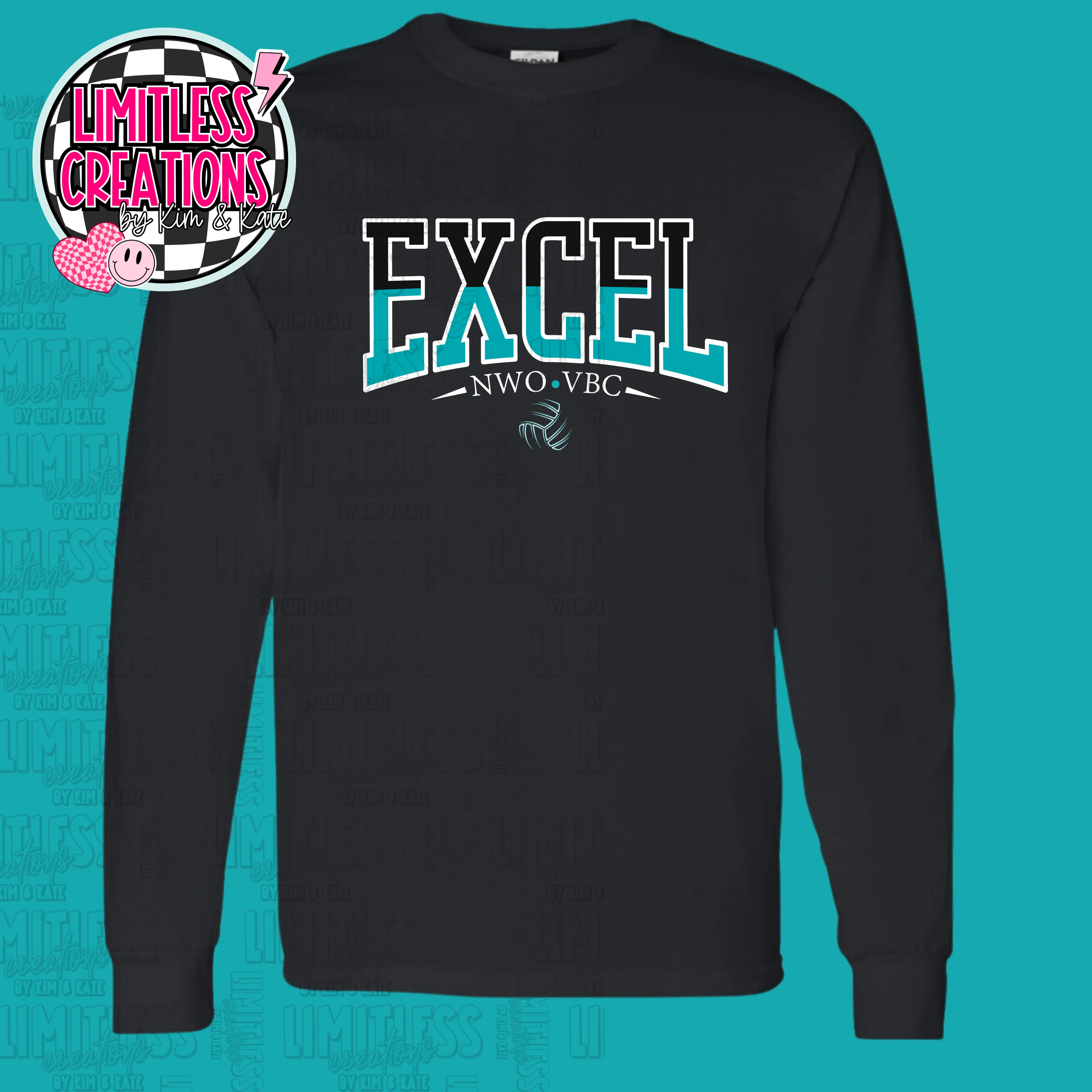 Excel Volleyball  Spirit Wear Long Sleeve T Shirt