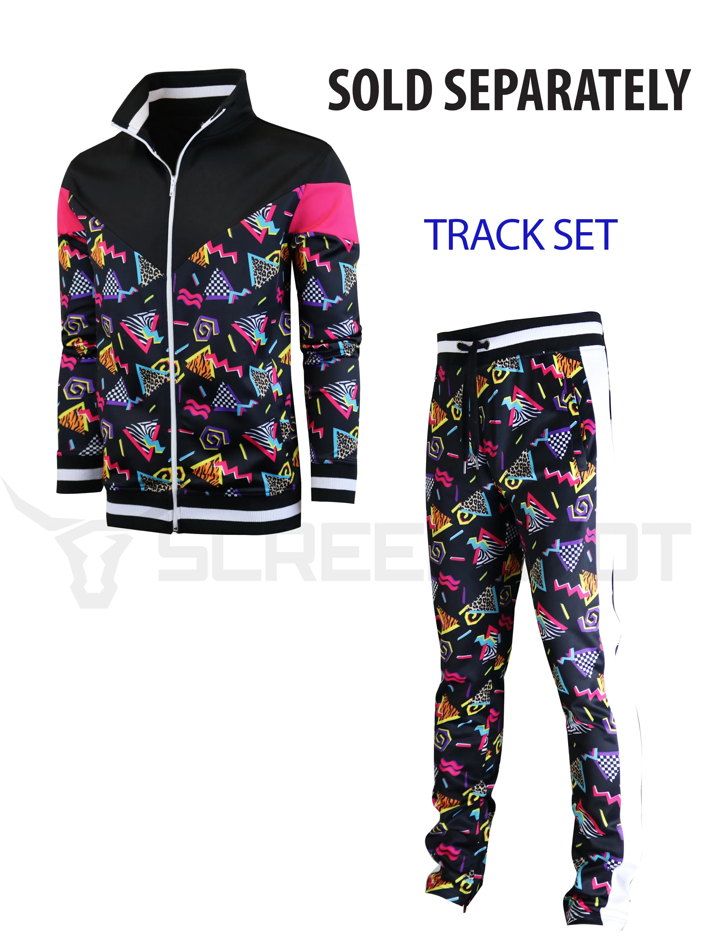 F11904-80'S RETRO PRINT TRACK JACKET