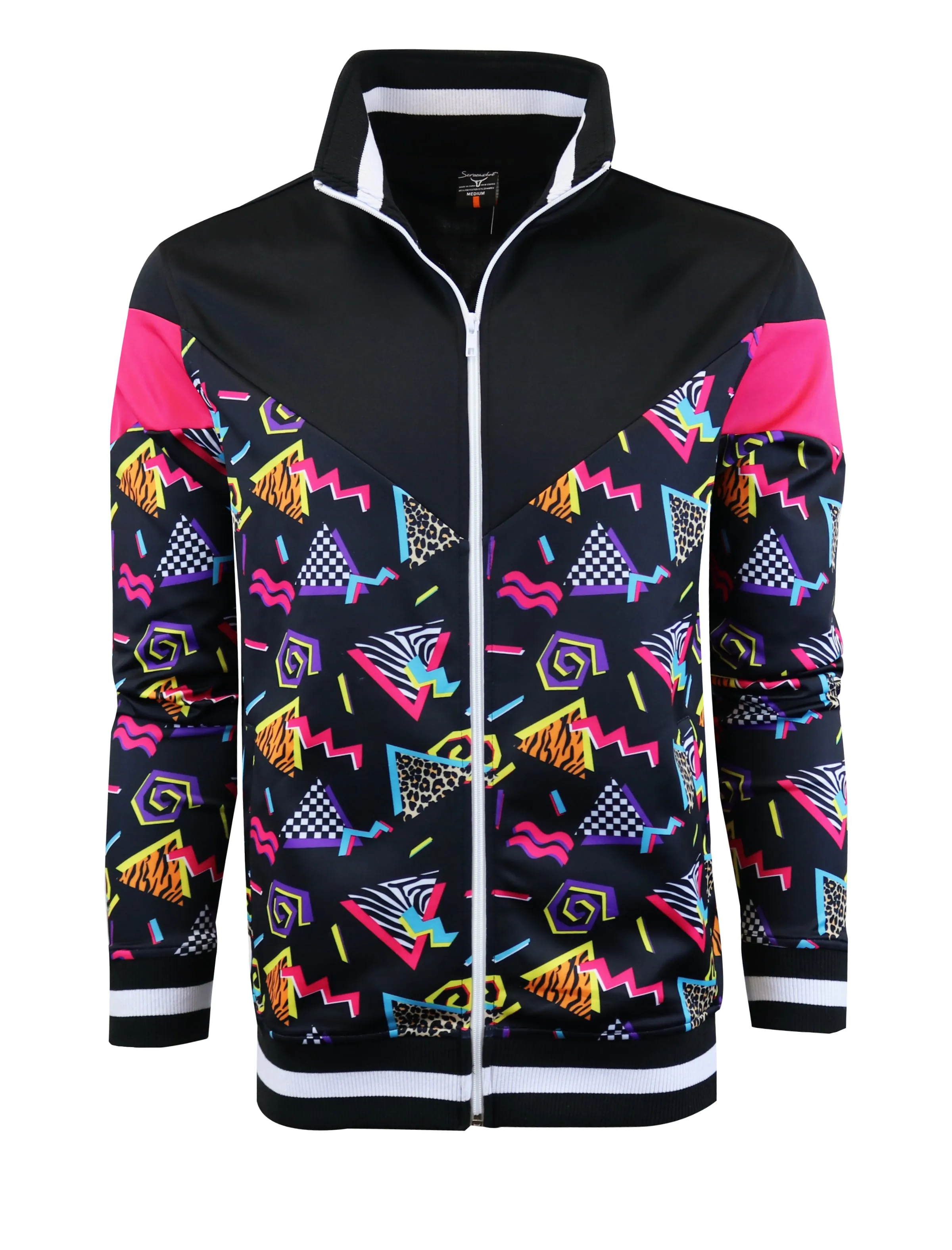 F11904-80'S RETRO PRINT TRACK JACKET