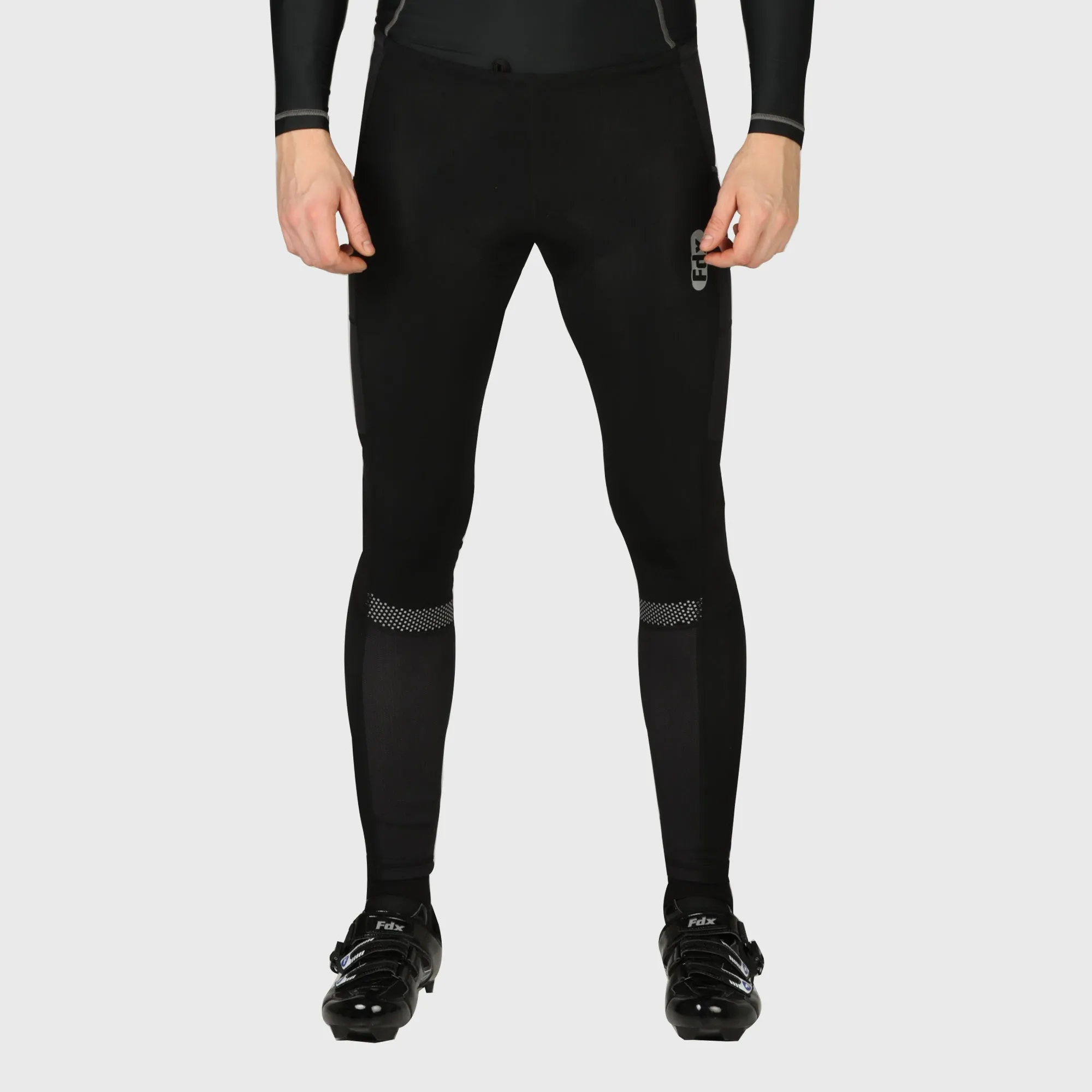 Fdx All Day Men's & Boy's Black Thermal Padded Cycling Tights