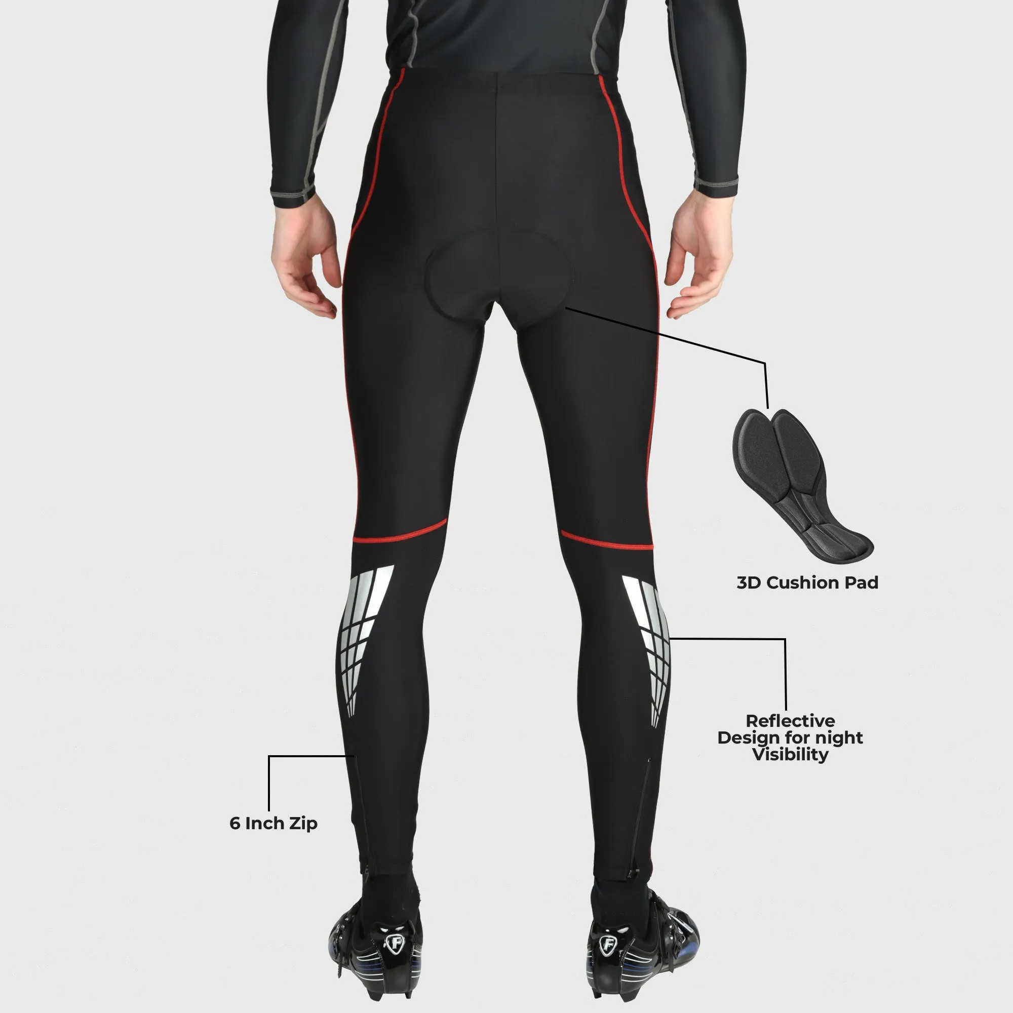 Fdx Heatchaser Red Men's & Boy's Compression Cycling Tights