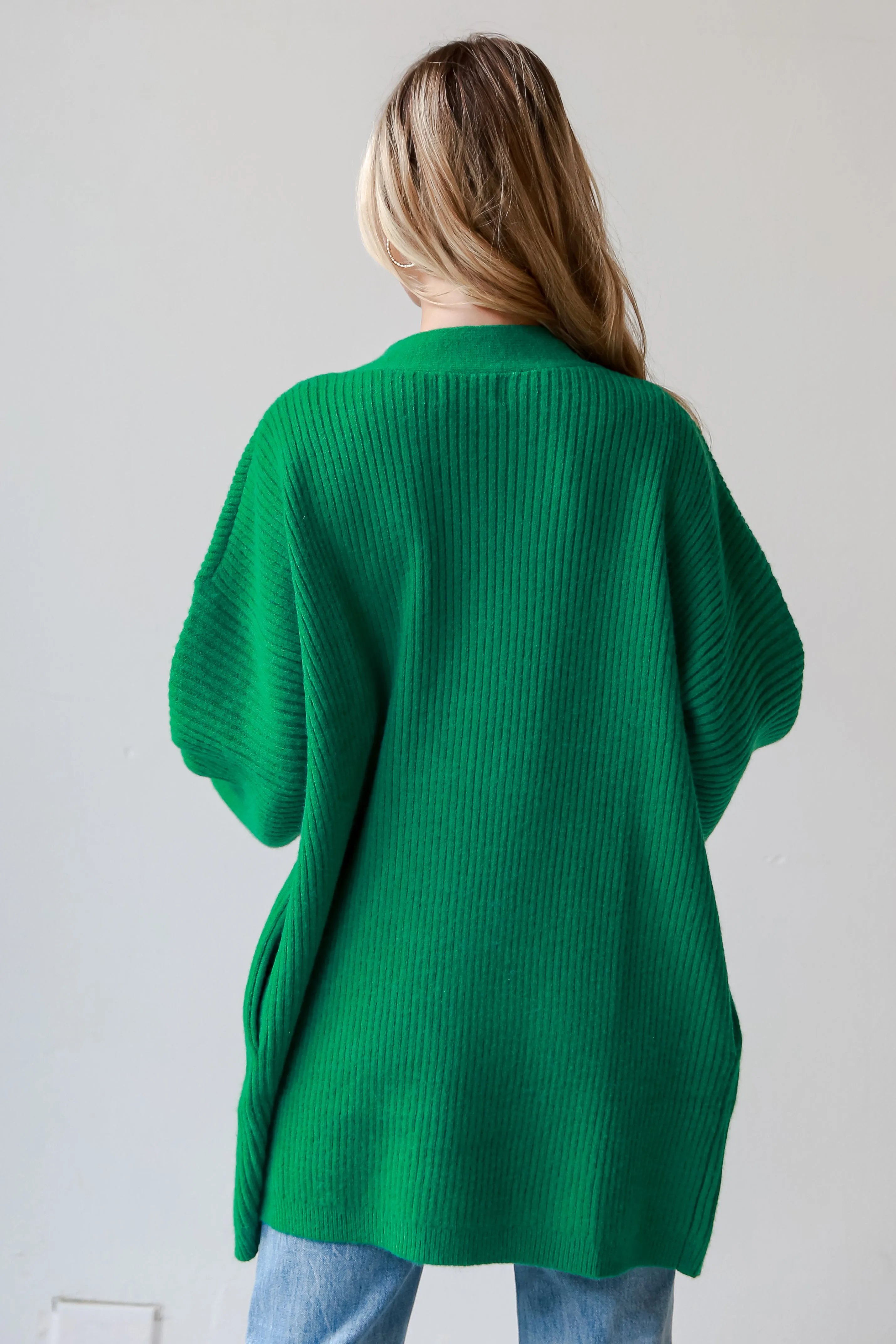 FINAL SALE - Delightfully Warm Green Sweater Cardigan