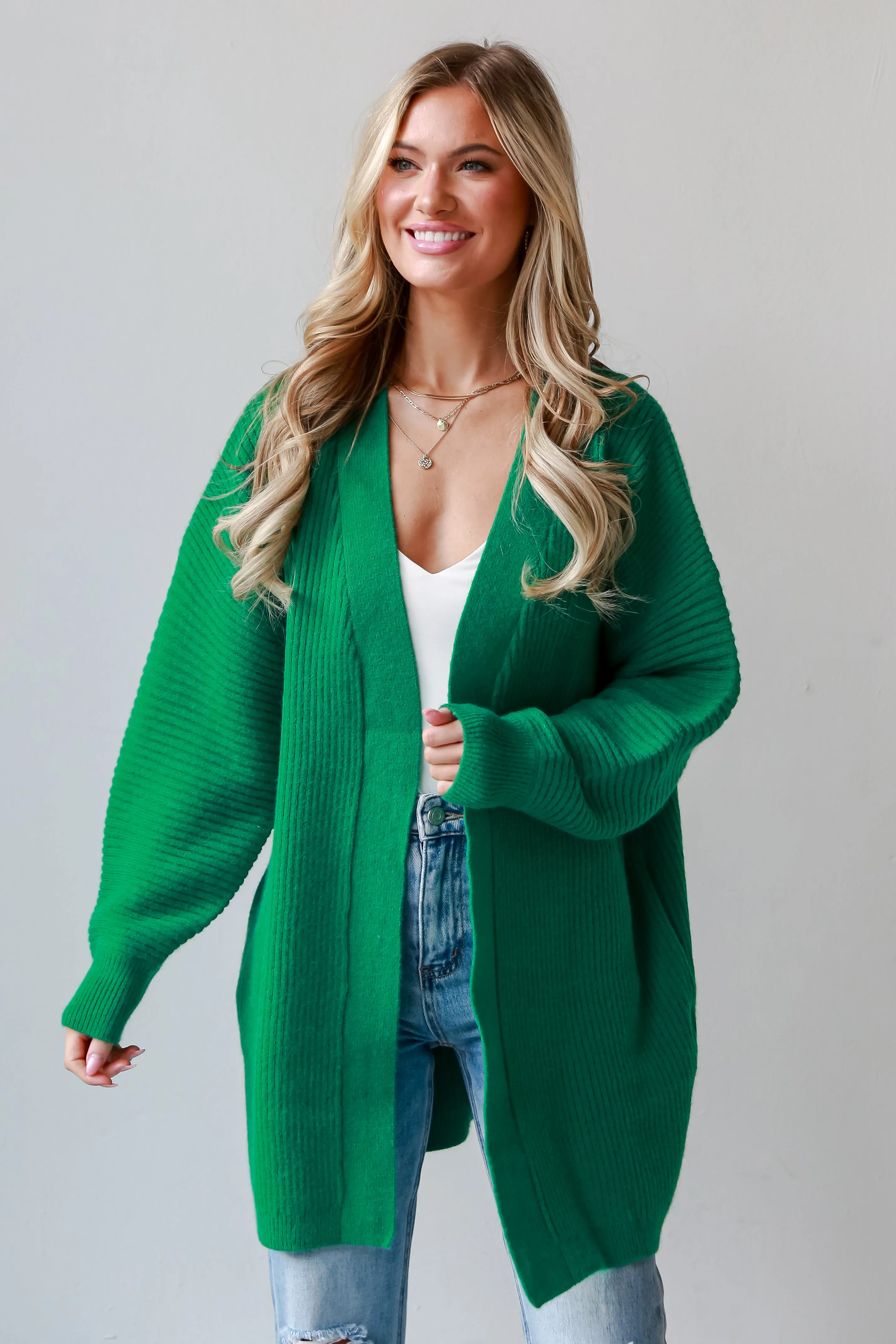 FINAL SALE - Delightfully Warm Green Sweater Cardigan