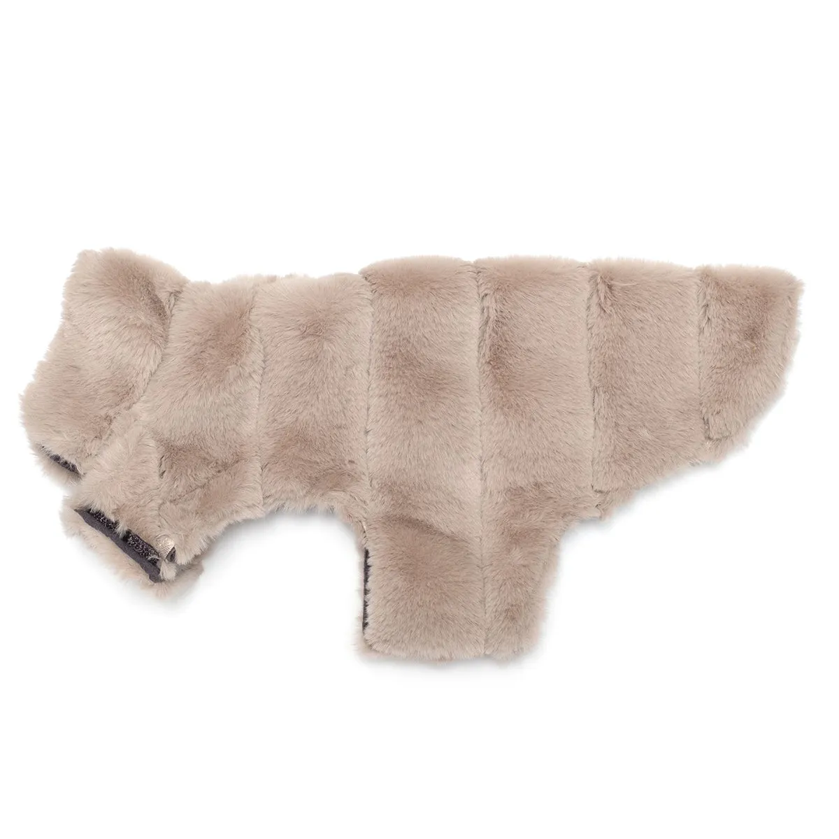 Fur Dog Coat Beige