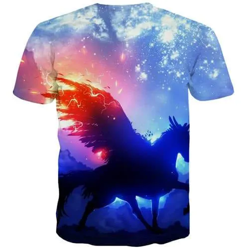 Galaxy T-shirt Men Animal Tshirt Printed Flame T-shirts Graphic Harajuku T-shirts 3d Space Tshirt Anime Short Sleeve T shirts