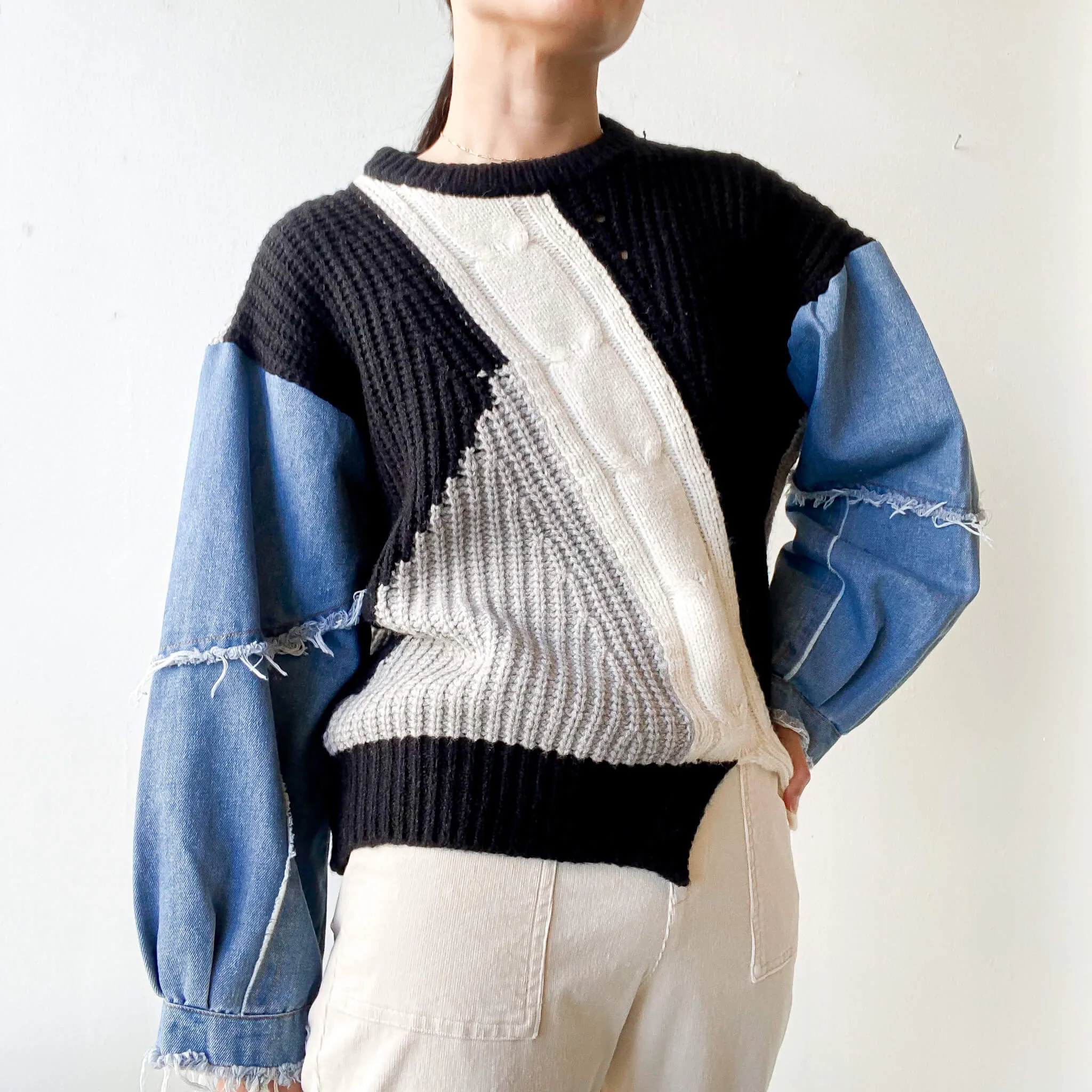 garden | Denim Knit Sweater