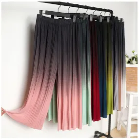 Gradient Pleated Pants