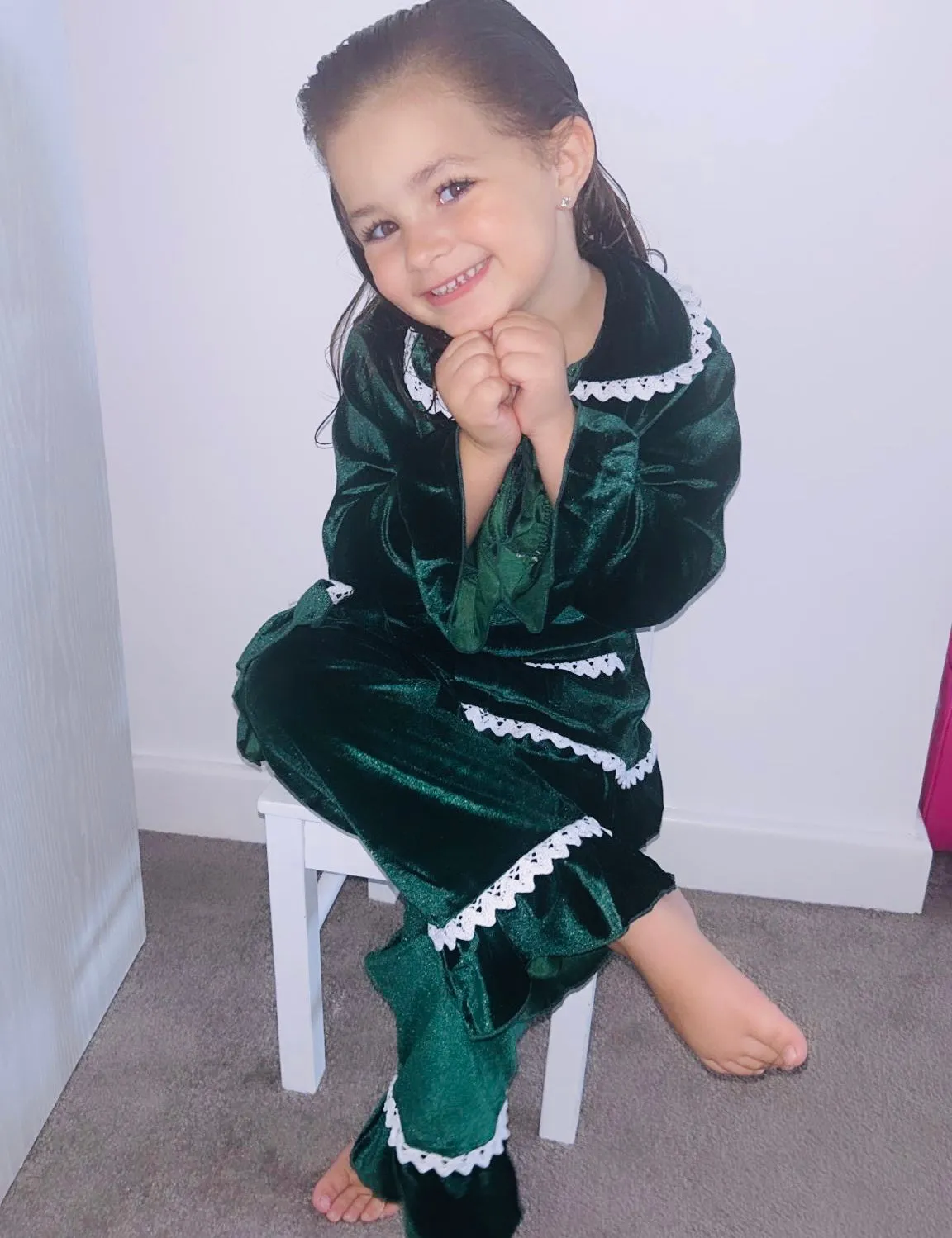 Green velvet Luxury pjs