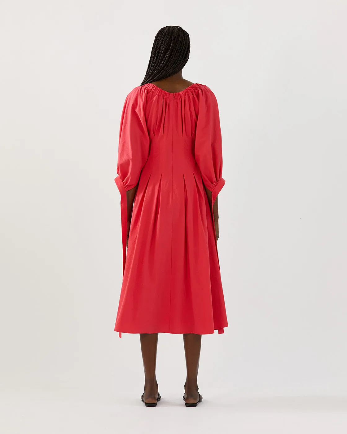 Greta Dress Organic Cotton Red