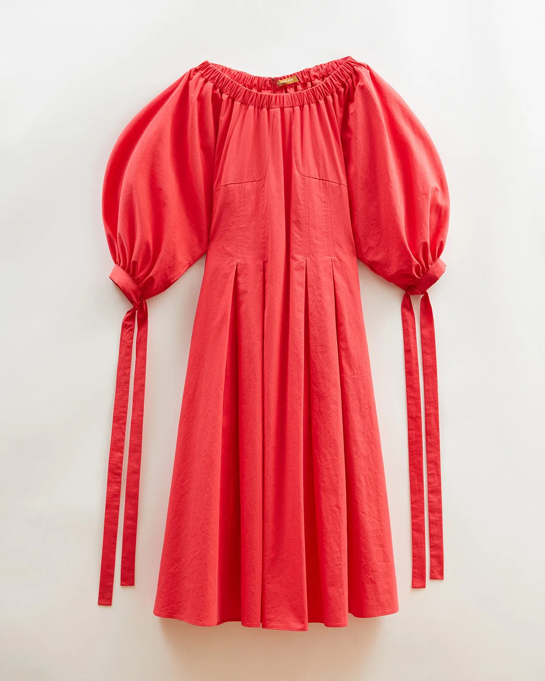 Greta Dress Organic Cotton Red