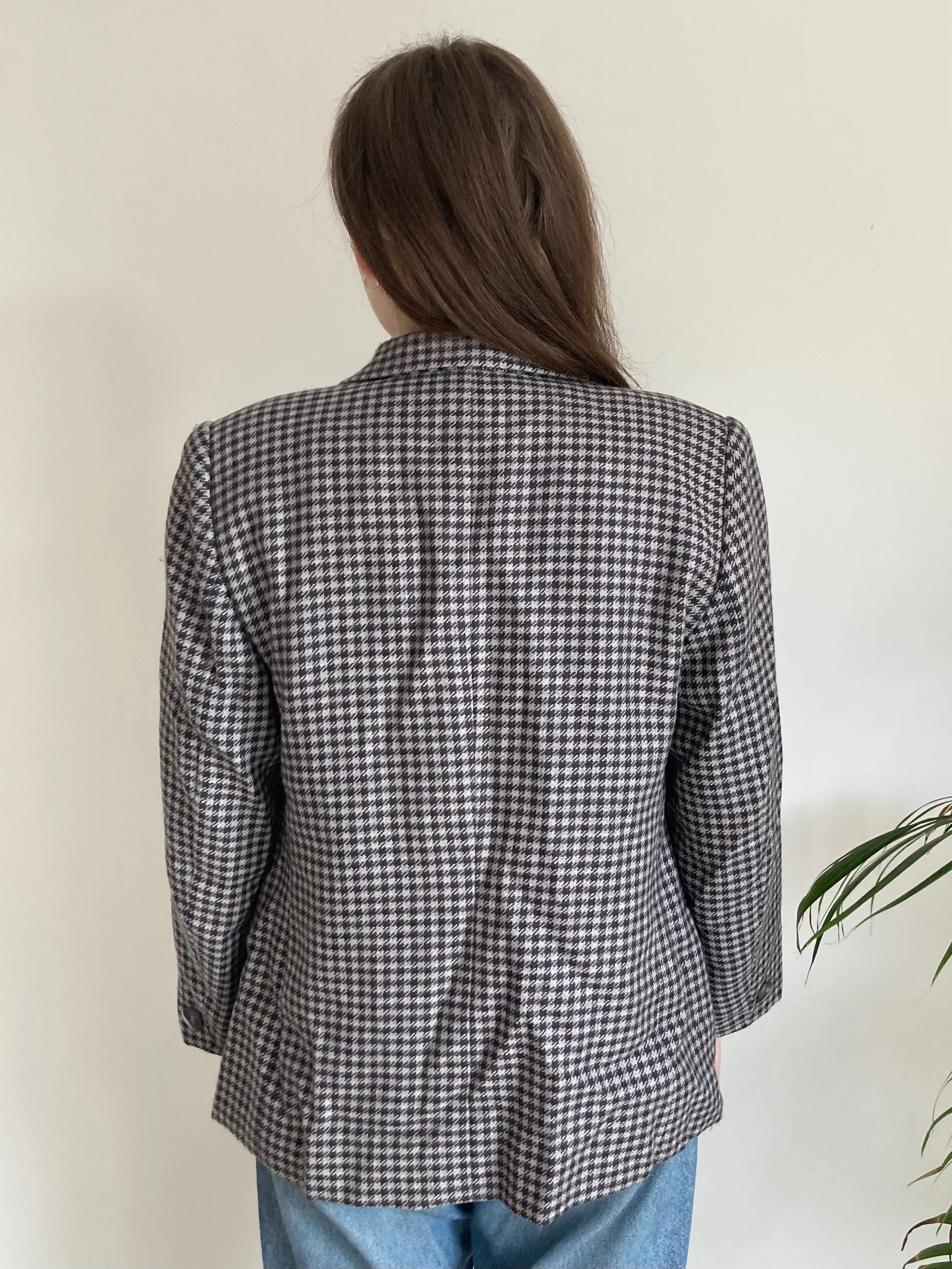 Grey Gingham Blazer (M)