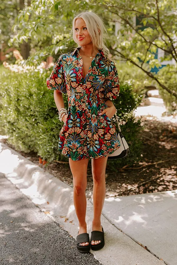 Happy Hour Charm Floral Mini Dress