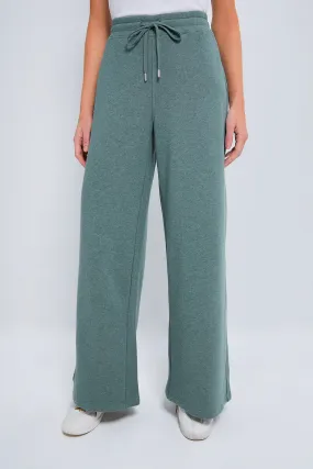 Heathered Green Wide Leg Finn Sweatpants