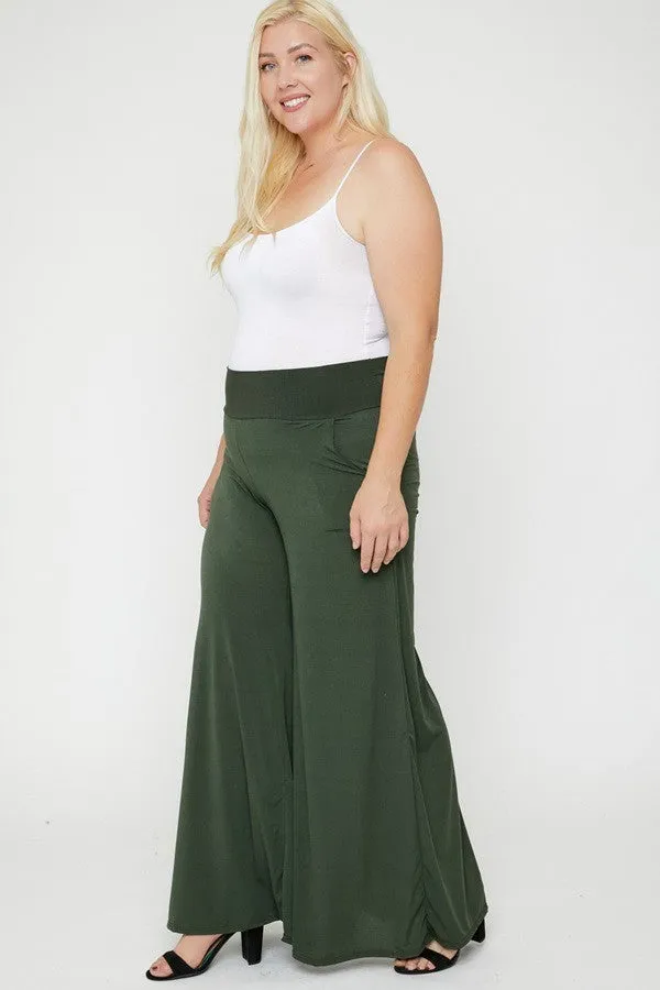 High waist palazzo pants