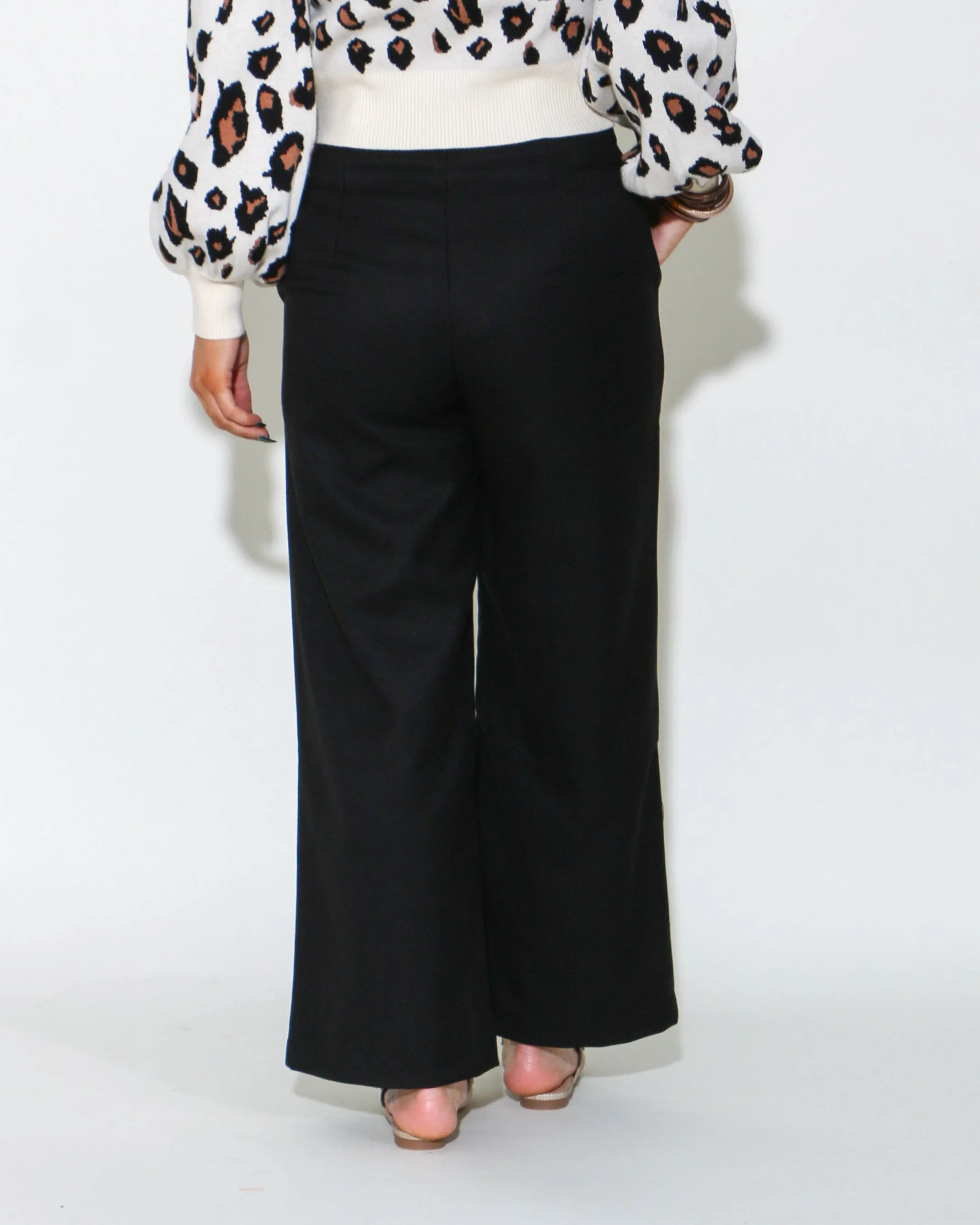 High Waist Side Pocket Trouser Pants