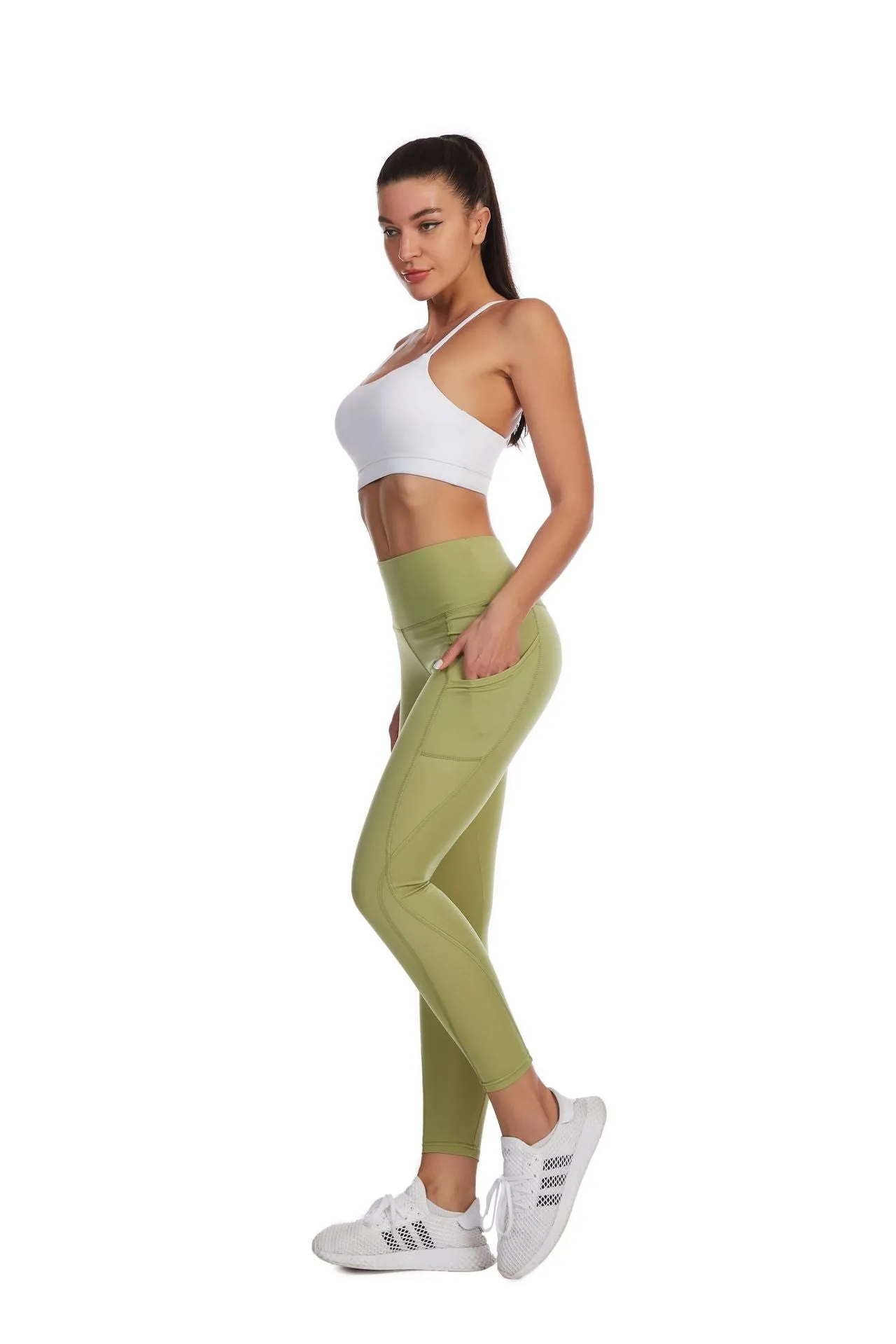 High Waist Side Yoga Pants