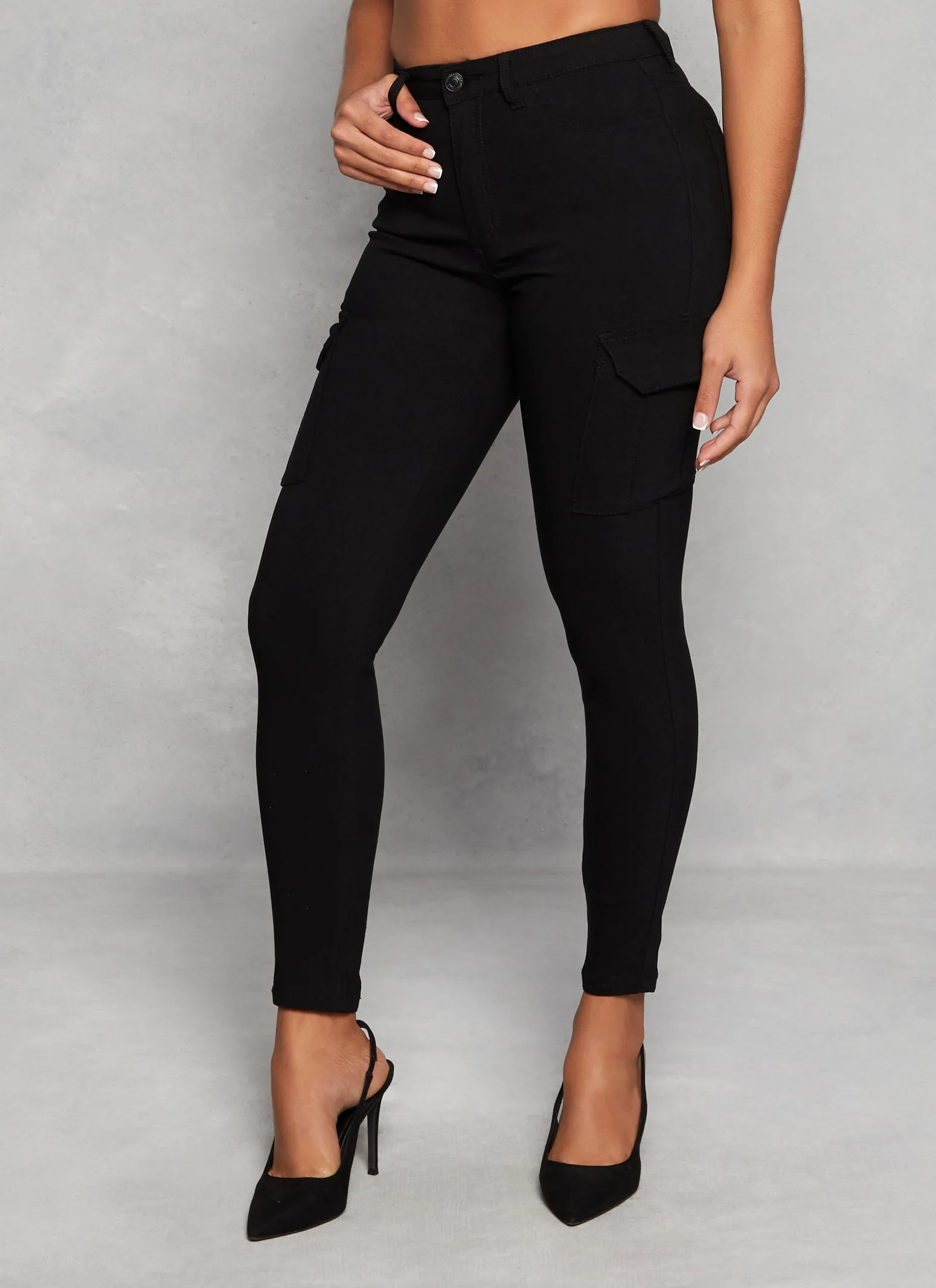 High Waist Skinny Cargo Pants