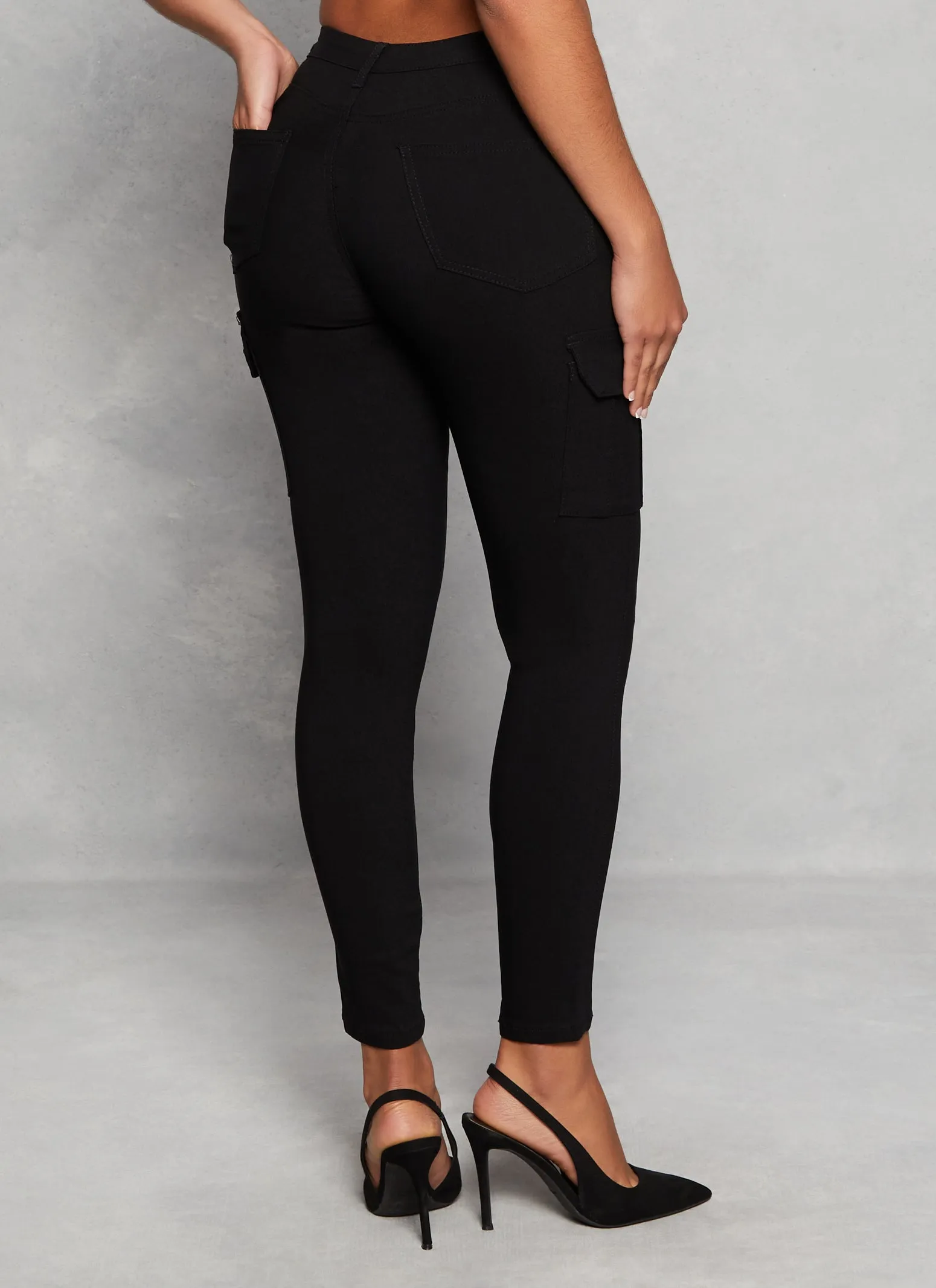 High Waist Skinny Cargo Pants