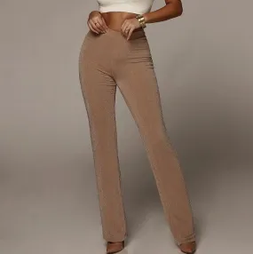 High Waist Solid Wide Leg Pants (2 colors)