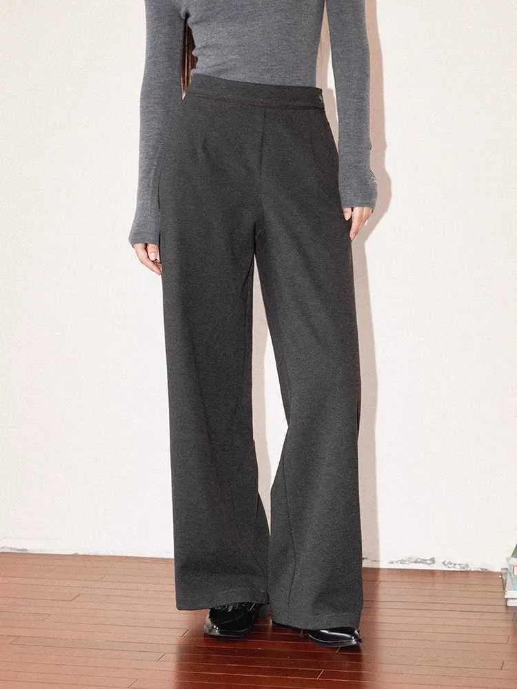 High waist straight pants【s0000010709】