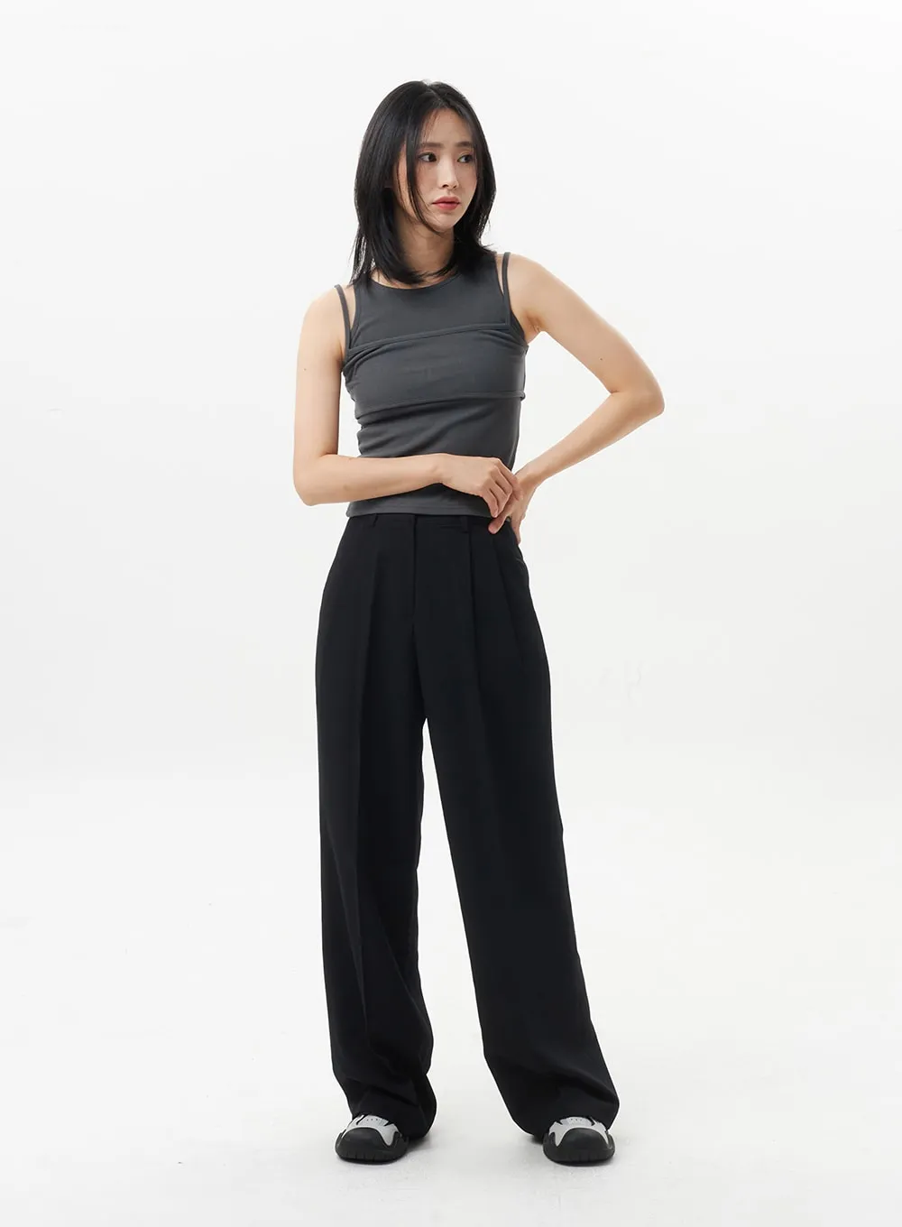 High Waist Tailored Pants OL312