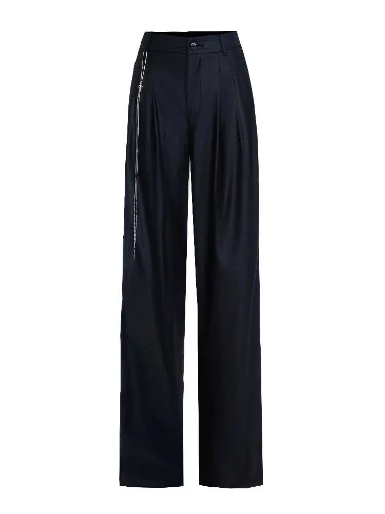 High waist wide leg pants【s0000006717】